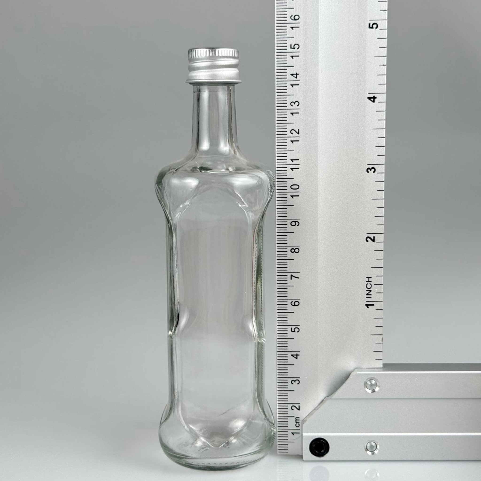 100 CC ŞEFFAF CAM DORİKA  ŞİŞE + GÜMÜŞ ALÜMİNYUM METAL KAPAKLI TAKIM - 100 ML SOS ŞİŞESİ