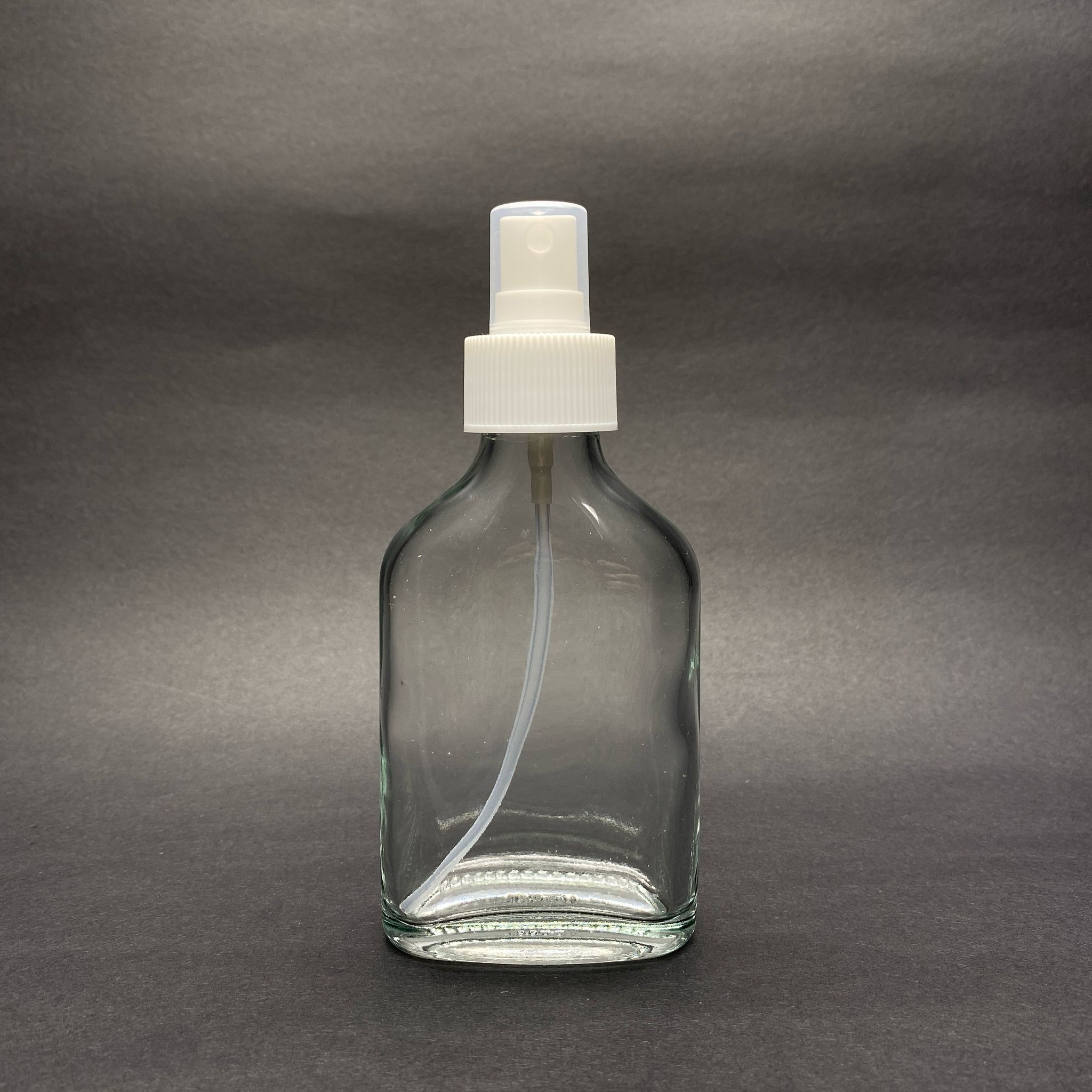 100 CC YASSI CAM ŞİŞE - BEYAZ SPREYLİ - 100 ML FISFIS CAM ŞİŞE