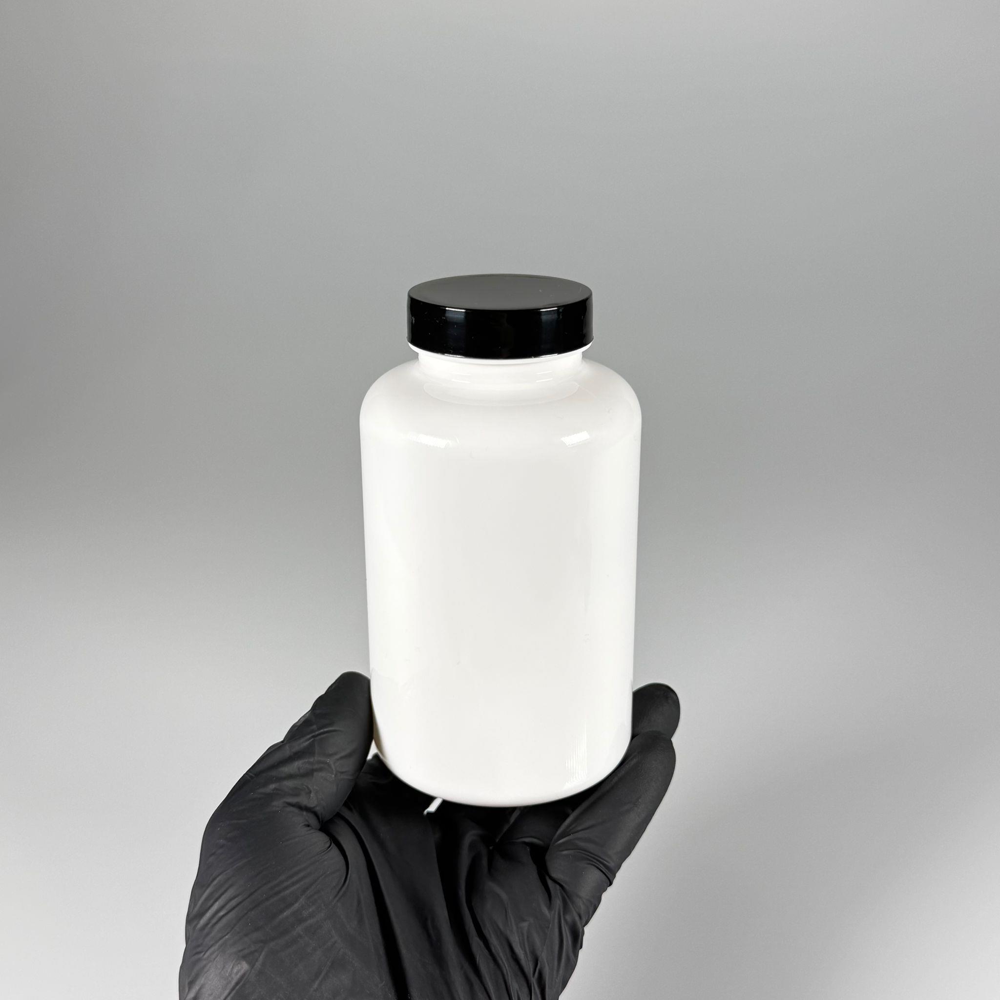 400 CC BEYAZ PET TABLET ŞİŞESİ - SİYAH KAPAKLI - 400 ML KAPSÜL KUTUSU - İLAÇ ŞİŞESİ - MEDİKAL HAP ŞİŞESİ - FARMASÖTİK KAVANOZ