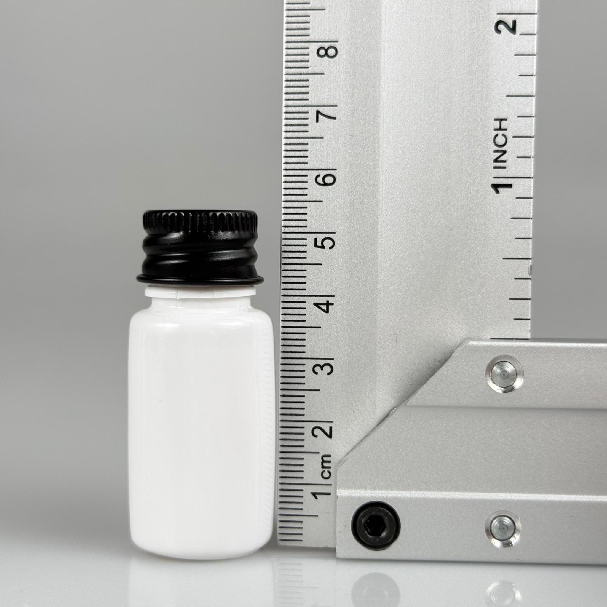 10 CC BEYAZ PET SHOT ŞİŞE - KÖPÜK CONTALI SİYAH ALÜMİNYUM METAL KAPAKLI + KÖR TIPALI TAKIM - 10 ML PLASTİK ŞİŞE