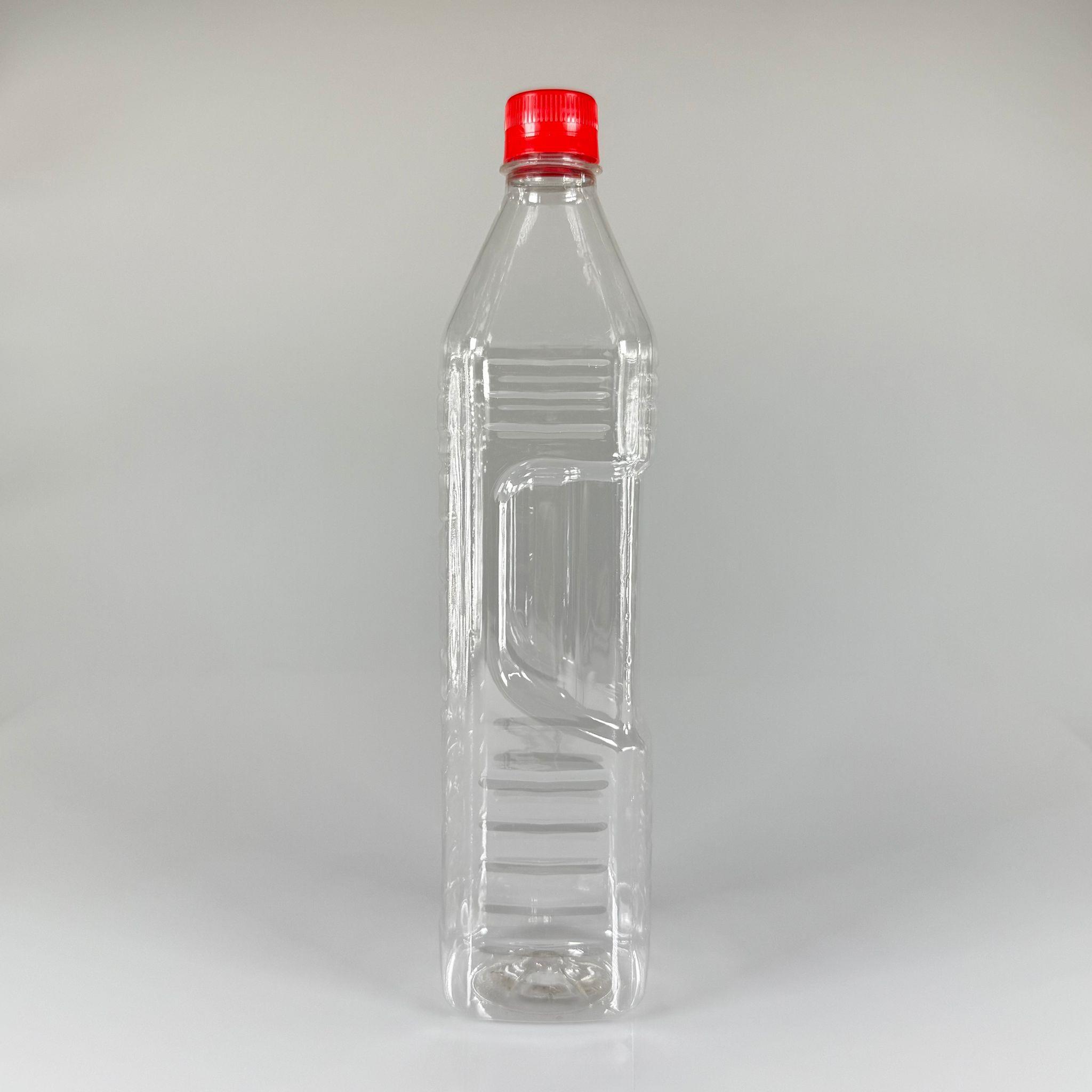 1000 CC KÖŞELİ PET ŞİŞE - KIRMIZI KİLİTLİ KAPAKLI 1 LİTRE KARE PLASTİK ŞİŞE - ZEYTİNYAĞ ŞİŞESİ