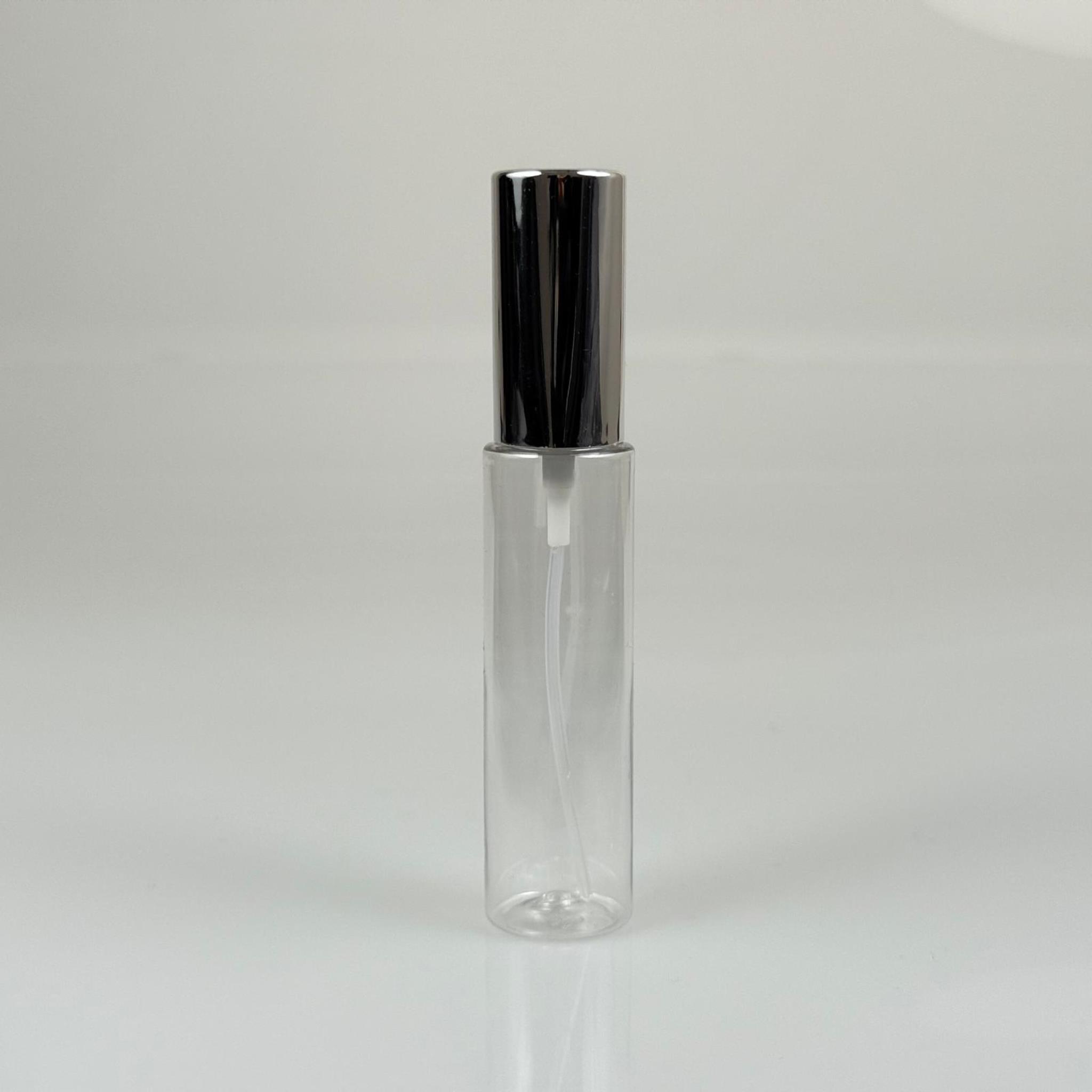 35 ML PET KOLONYA, PARFÜM VB ŞİŞELERİ - METAL ALÜMİNYUM GÜMÜŞ KAPAK + VİDALI SPREY + 35 CC ŞİŞE SET TAKIM