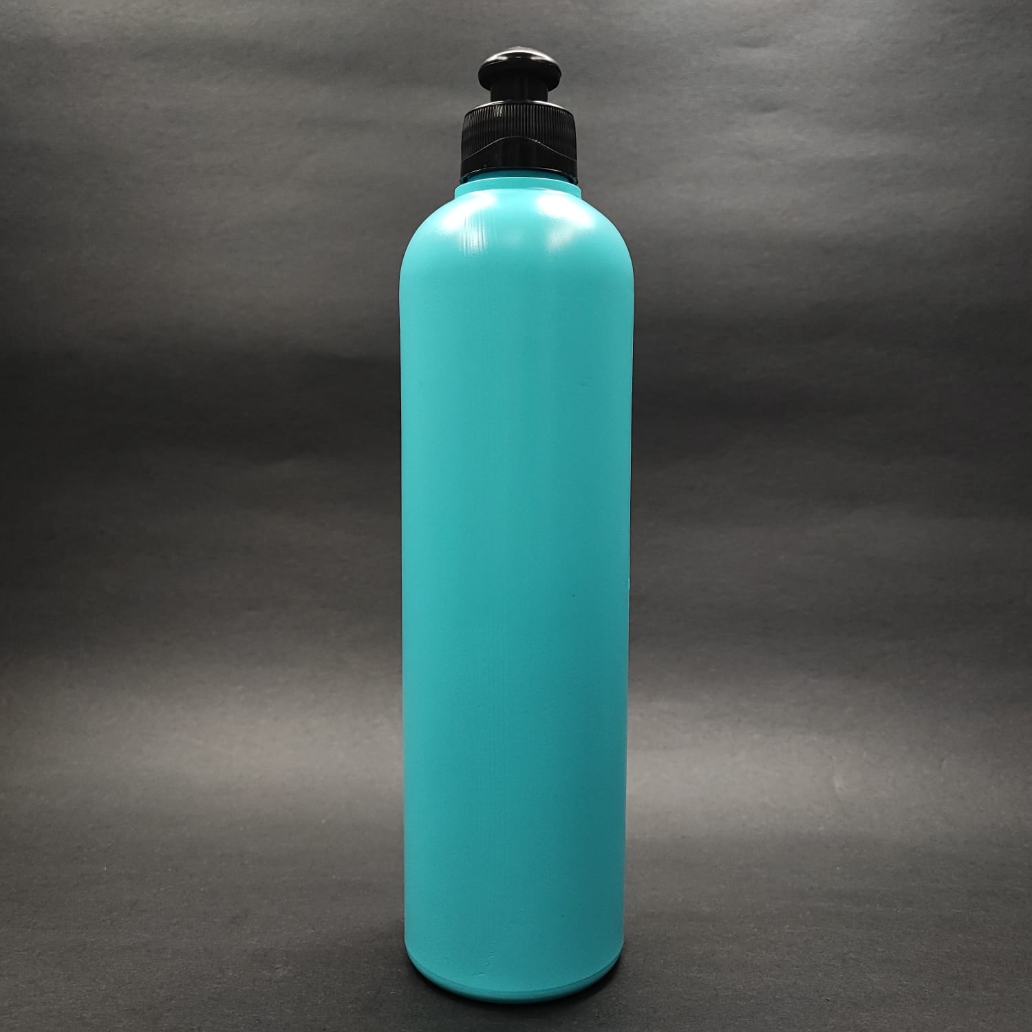 500 CC TURKUAZ POLİETİLEN PE ŞAMPUAN ŞİŞESİ - SİYAH AKITICILI PUSH PULL KAPAKLI - 500 ML PE ŞAMPUAN ŞİŞESİ