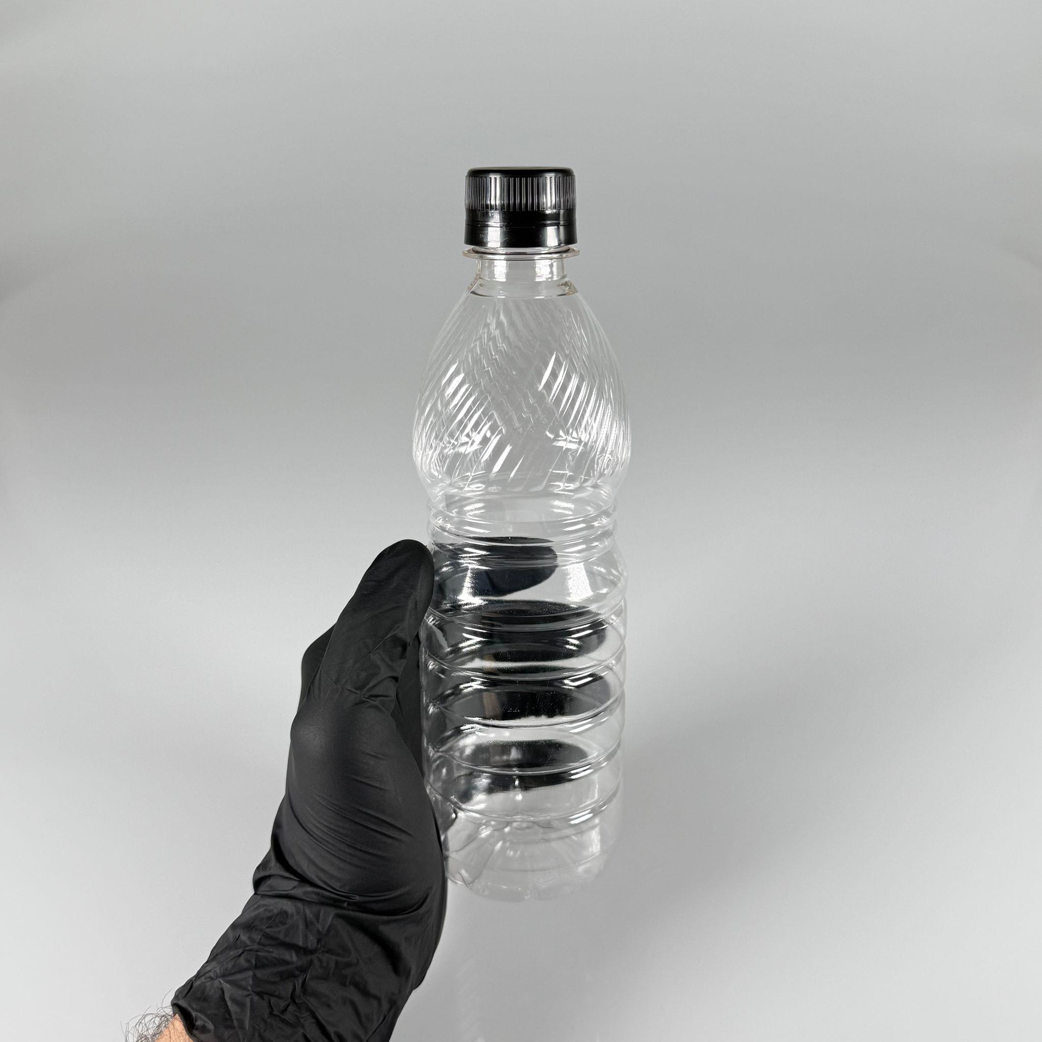 0,5 LT KİLİTLİ KAPAKLI PET ŞİŞE - SİYAH KAPAKLI 500 CC BOŞ PET ŞİŞE