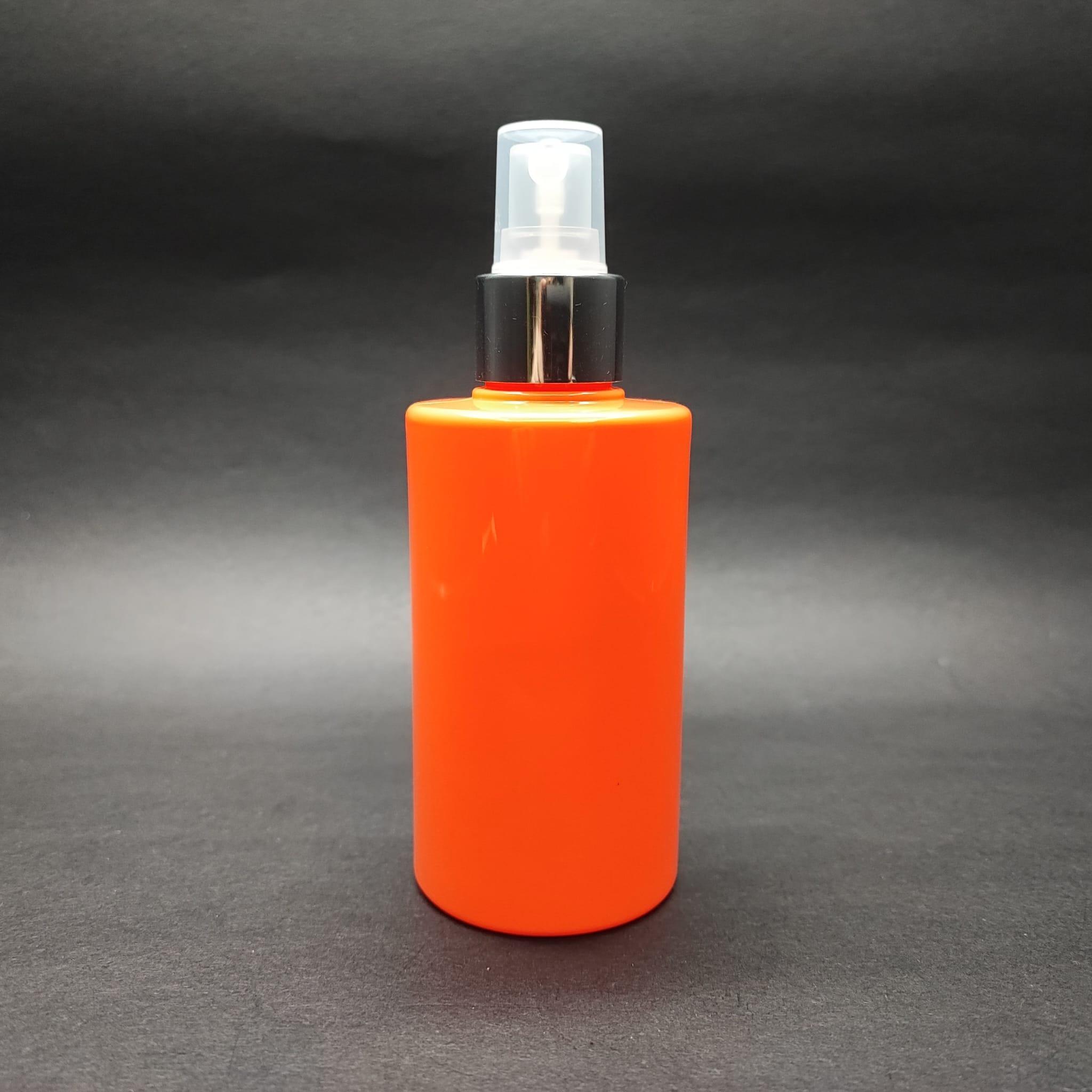 200 CC KÜT BOYUNLU SİLİNDİR PET ŞİŞE (24 GR) - GÜMÜŞ SPREYLİ - 200 ML PLASTİK ŞİŞE - TURUNCU