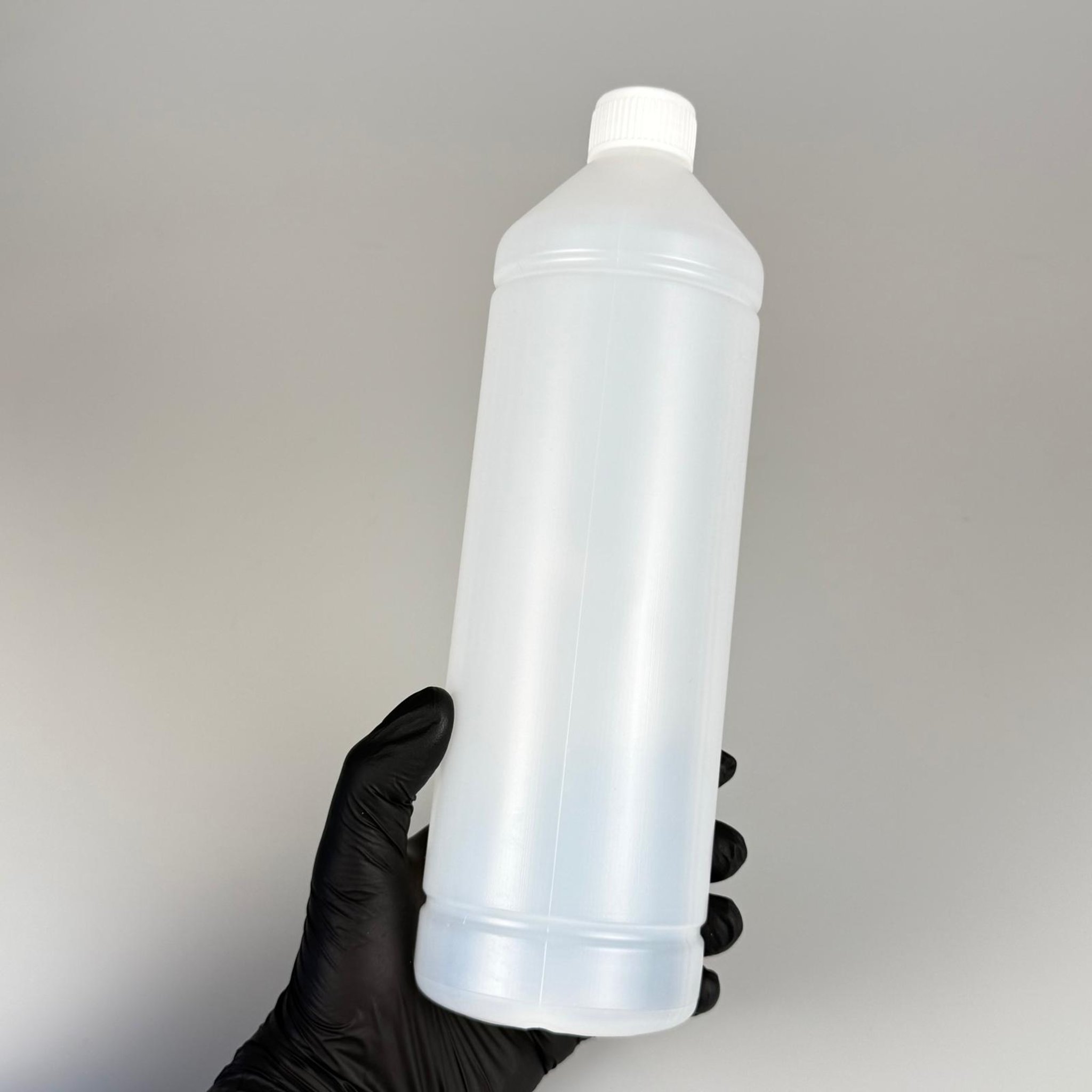 1 LİTRE TİNER ŞİŞESİ - BEYAZ KÖPÜK CONTALI KAPAKLI - 1000 ML KİMYASALA DAYANIKLI PLASTİK ŞİŞE - 1 LT POLİETİLEN ŞİŞE UZUN