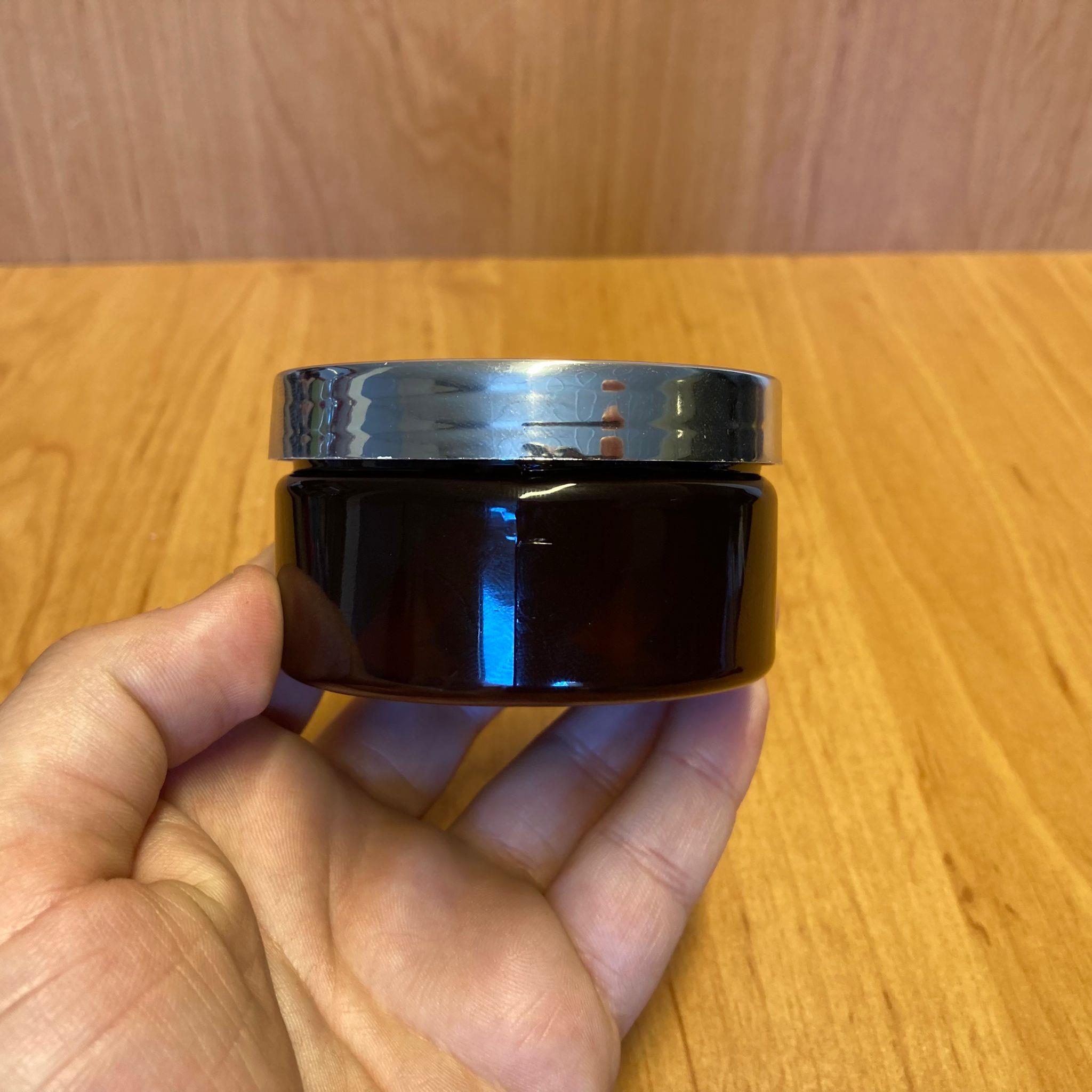 100 CC AMBER SERT PLASTİK KAVANOZ - GÜMÜŞ KAPAKLI - 100 ML PLASTİK KREM KAVANOZU