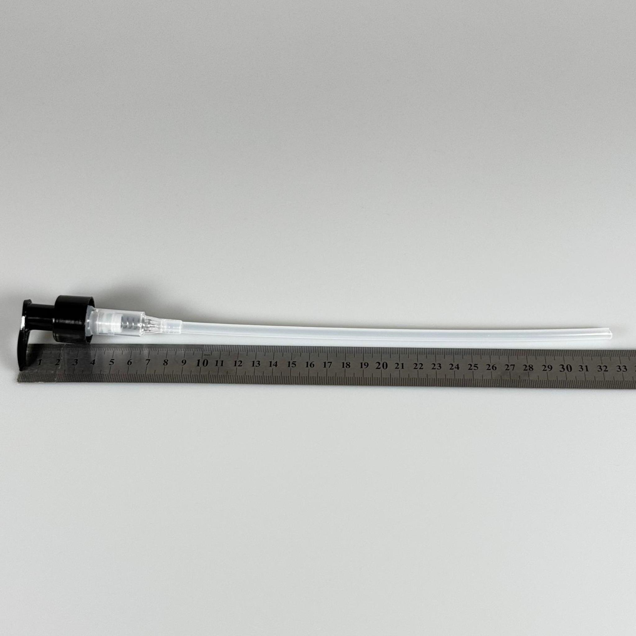 24 MM POMPA KİLİTLİ SİYAH - SIVI SABUN POMPASI - UZUN HORTUMLU (30 CM)