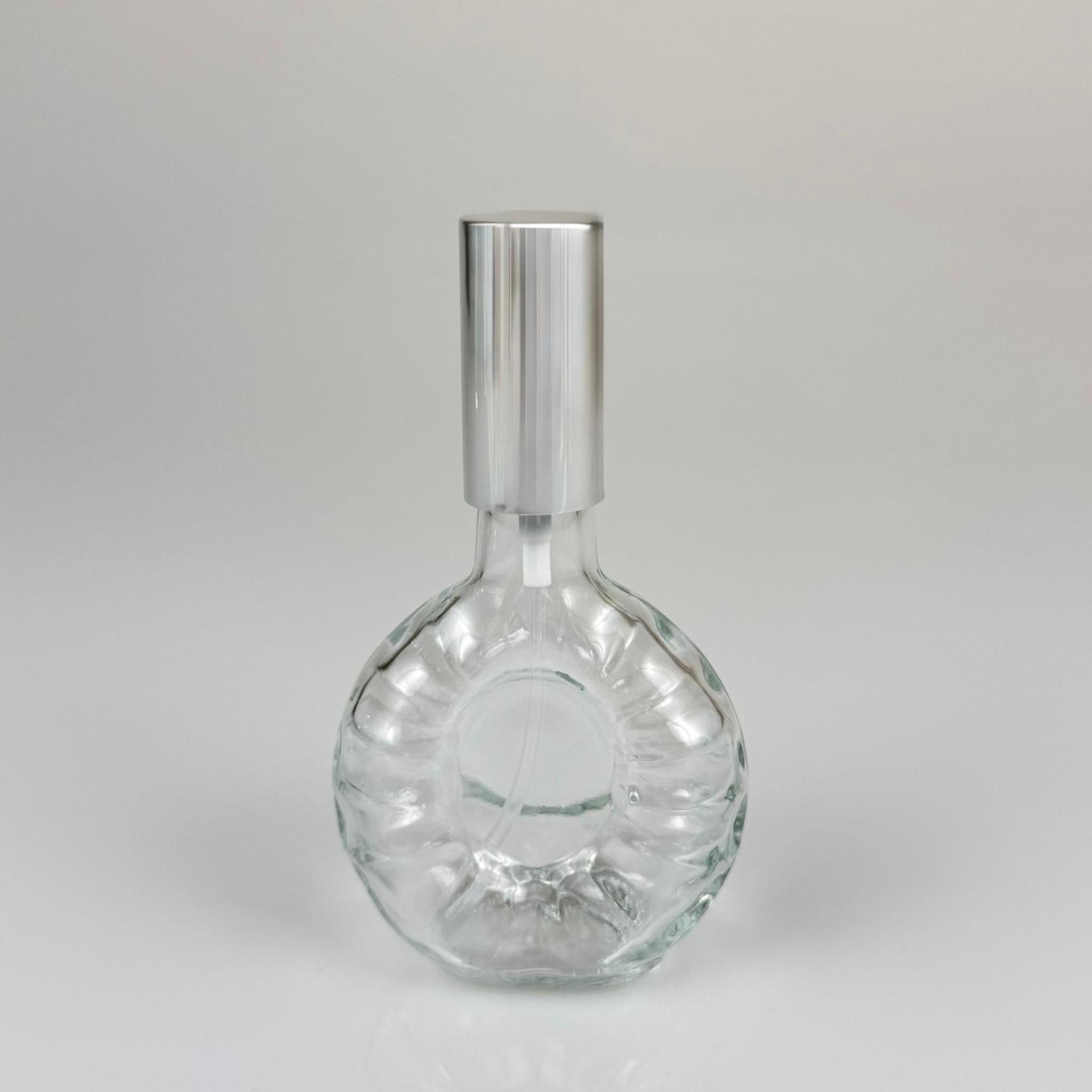 50 CC BOĞAZLI YASSI CAM ŞİŞE - VİDALI GÜMÜŞ SPREYLİ PARFÜM KOLONYA ŞİŞESİ TAKIM - 50 ML PRESTİJLİ ŞİŞE