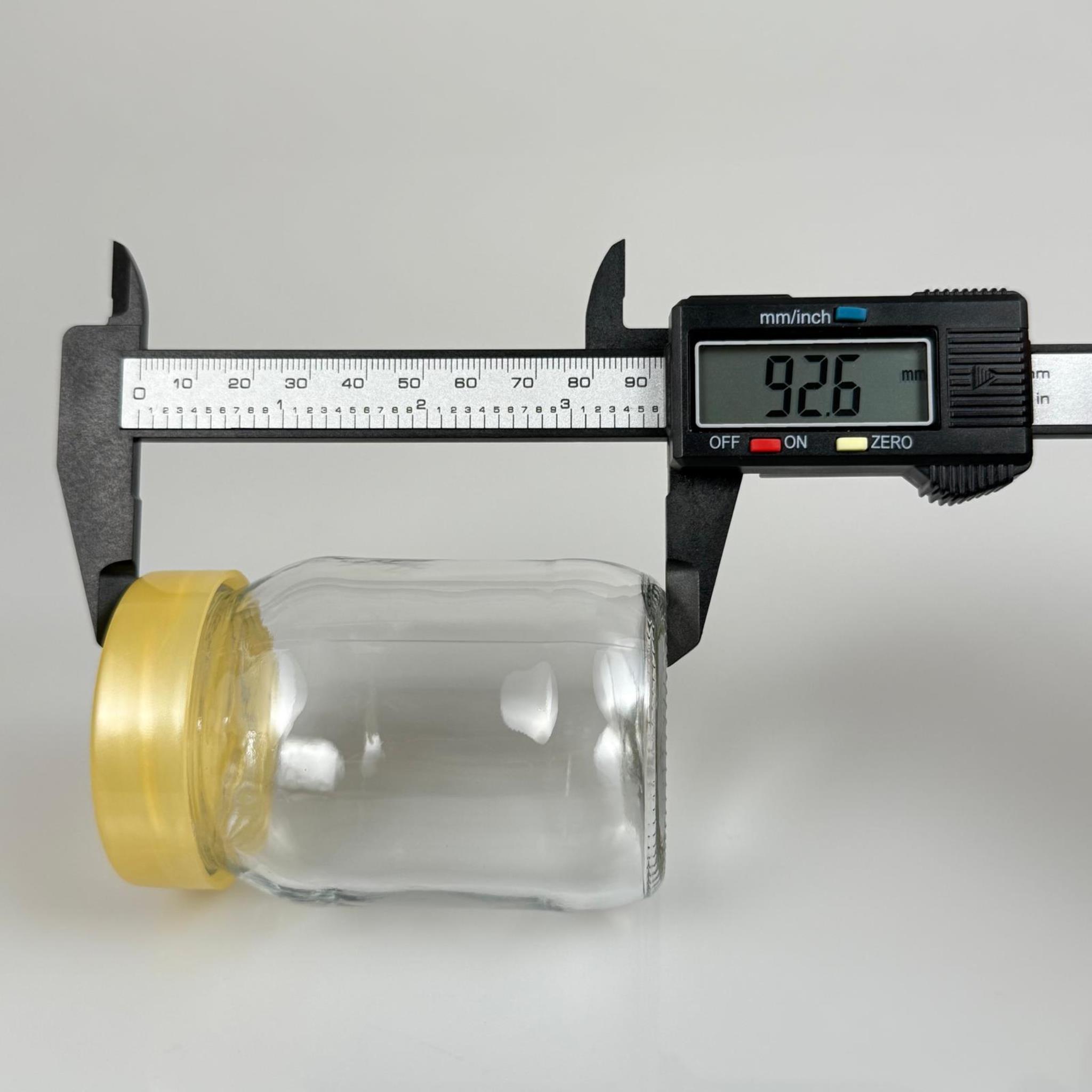 190 CC CAM KAVANOZ + GOLD PLASTİK KAPAK - 190 ML PLASTİK KAPAKLI CAM KAVANOZ