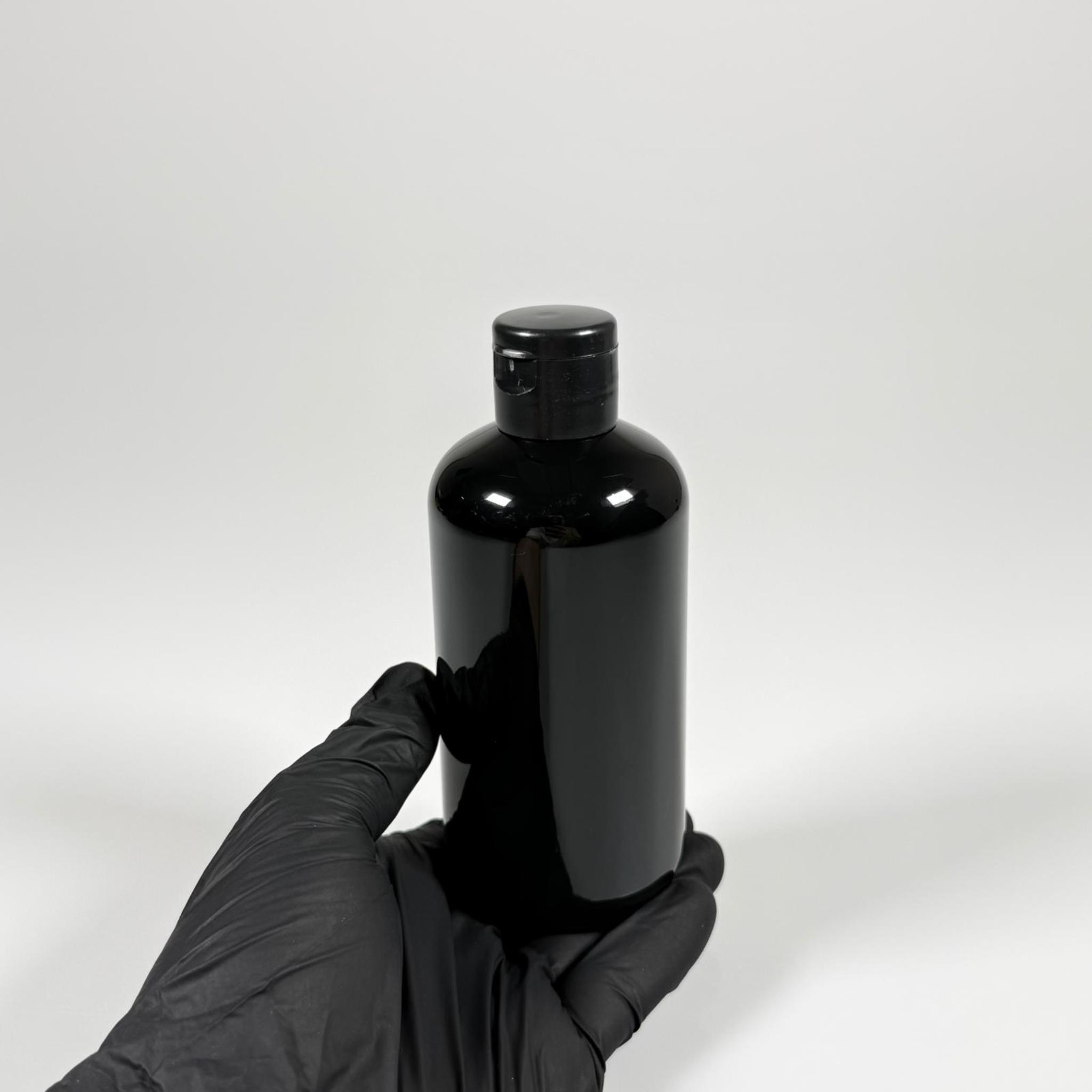 250 CC SİYAH PLASTİK ŞİŞE ZEYNEP MODEL - SİYAH FLİPTOP AKITICILI KAPAKLI - 250 ML TOMBUL PET ŞİŞE