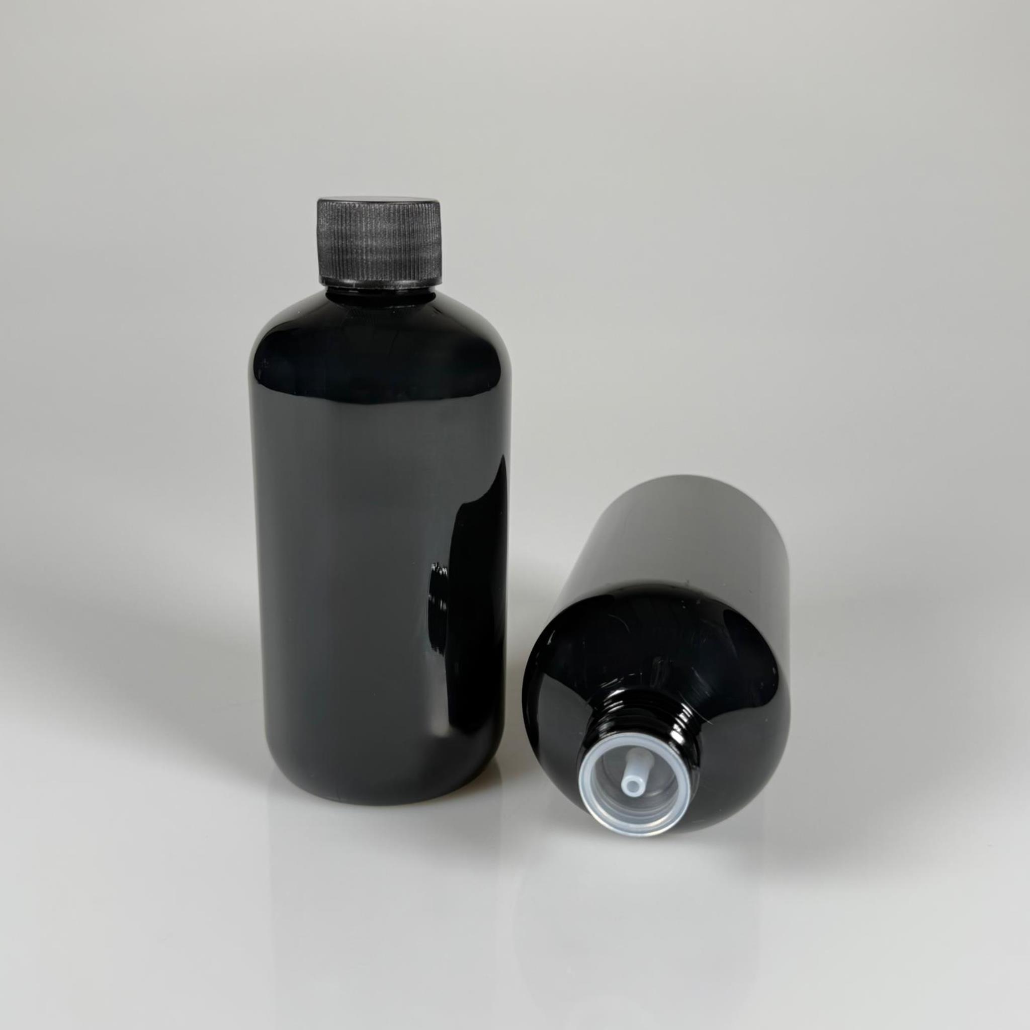 250 CC SİYAH ŞİŞE - SİYAH KAPAKLI - KOLONYA TIPALI - 250 ML PLASTİK KOLONYA ŞİŞESİ - ZEYNEP MODEL PET ŞİŞE