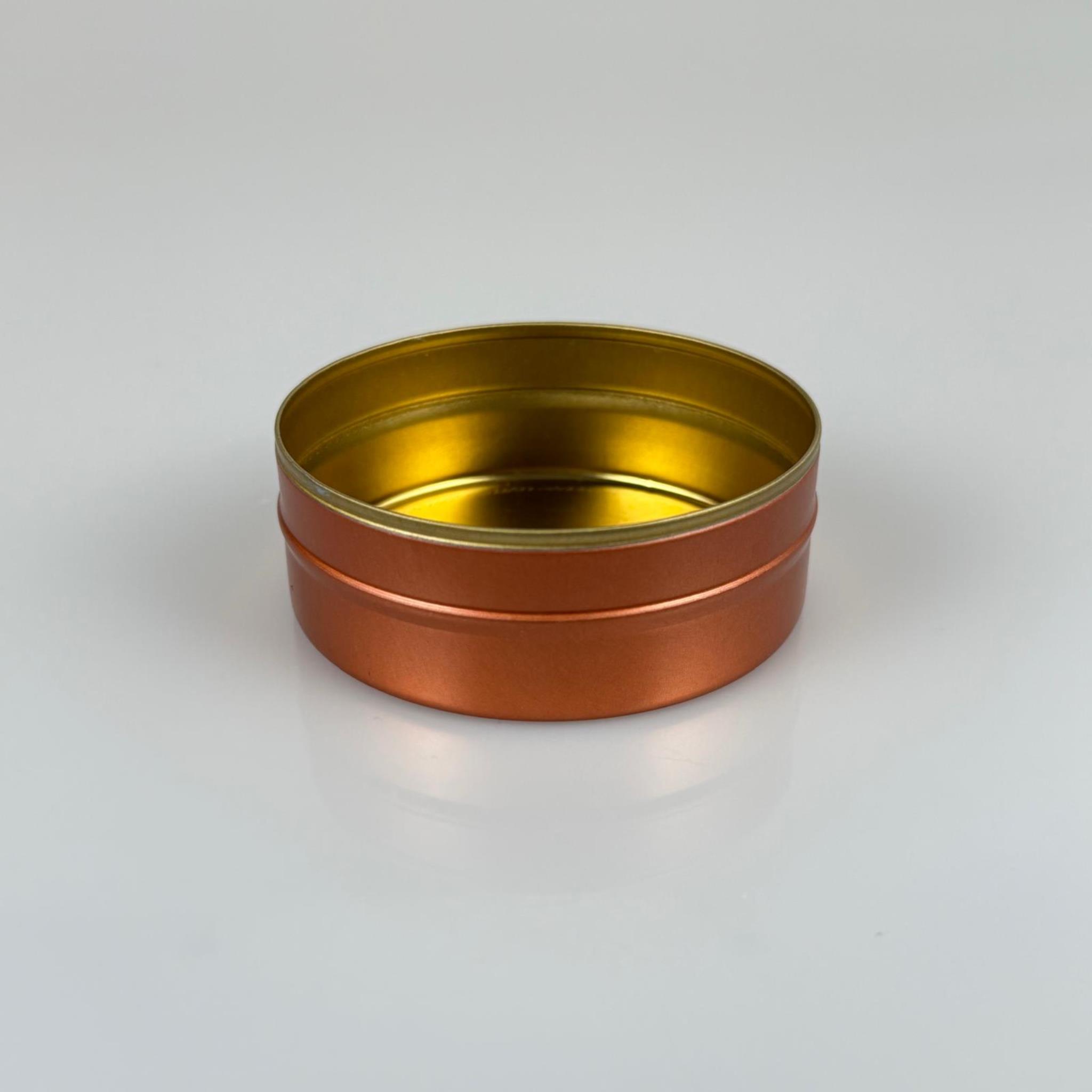 100 CC TENEKE KUTU - ROSE - KAPAKSIZ - METAL AMBALAJ - MUM TENEKESİ 74 X 27 MM