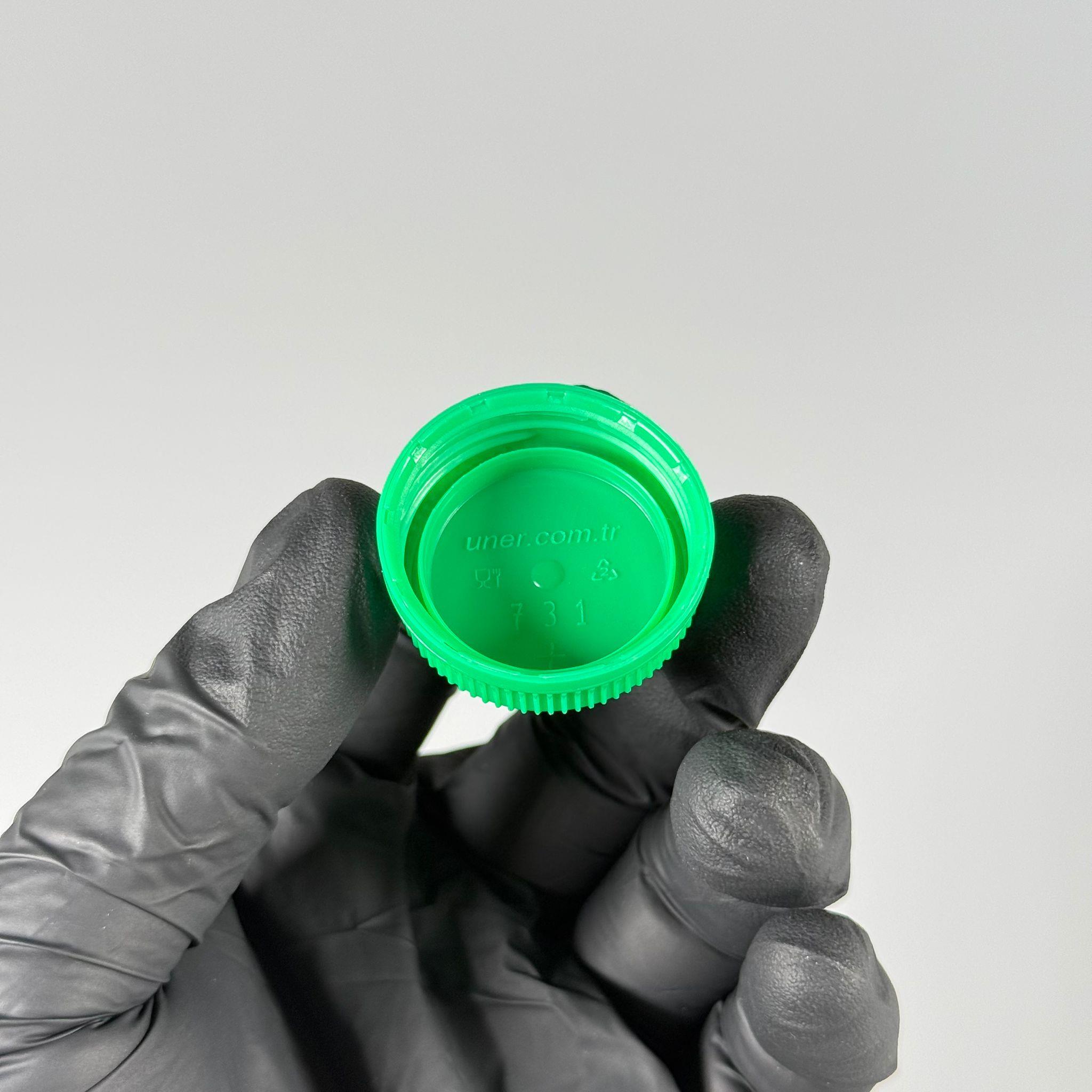 29 MM KİLİTLİ PLASTİK KAPAK YEŞİL - STANDART SU ŞİŞESİ KAPAĞI - ÖZKAYNAK SU ŞİŞESİ , ERİKLİ SU ŞİŞESİ,  SIRMA SU ŞİŞE VS YARIM LT VE 1,5 LT UYAR