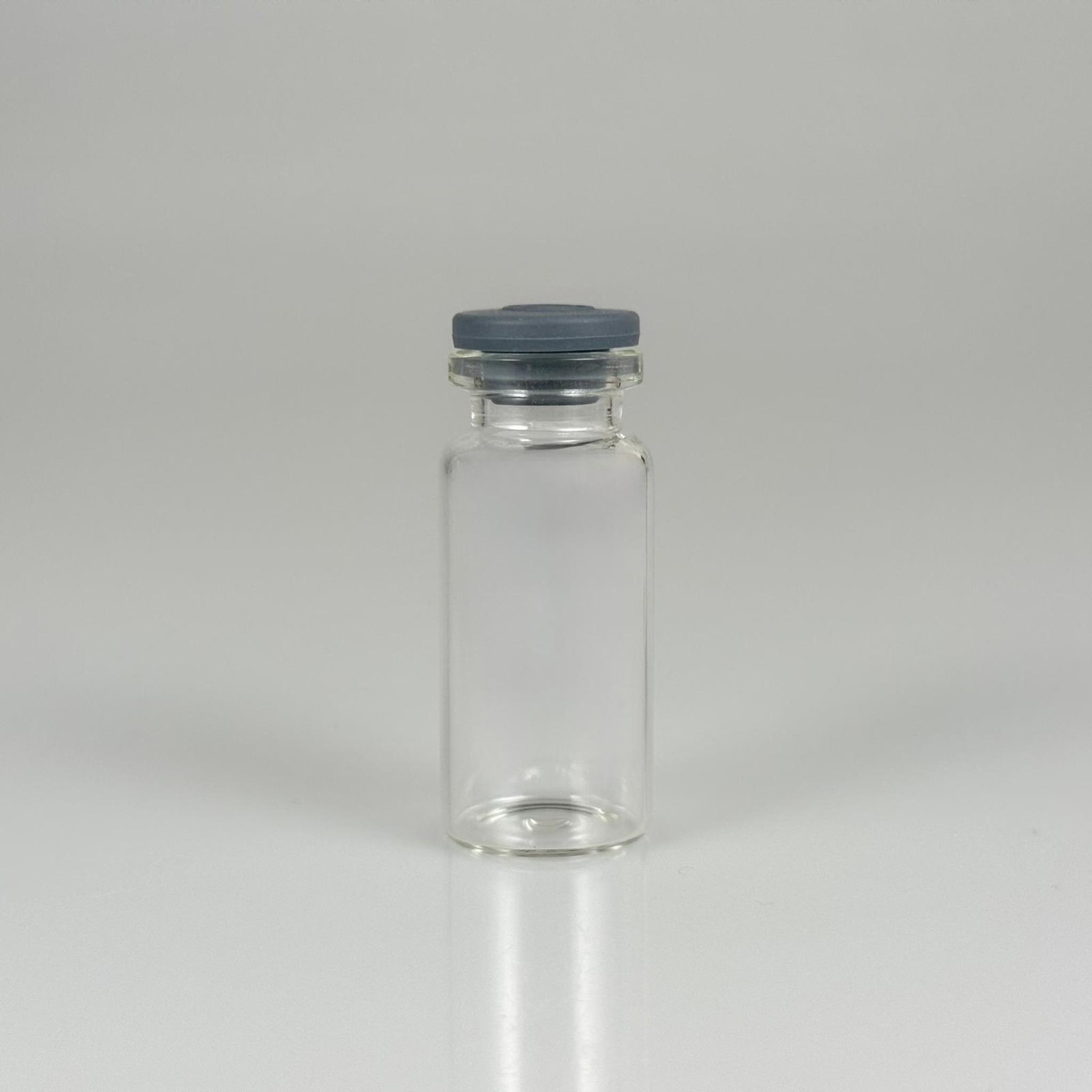 22x50 MM İNCE BOROSİLİKAT FLAKON CAM ŞİŞE 10 ML + BUTİL KAUÇUK TIPA 20 MM - ŞEFFAF CAM İLAÇ, ECZA, PENİSİLİN, MEDİKAL, LABORATUVAR, FARMASÖTİK ŞİŞELERİ