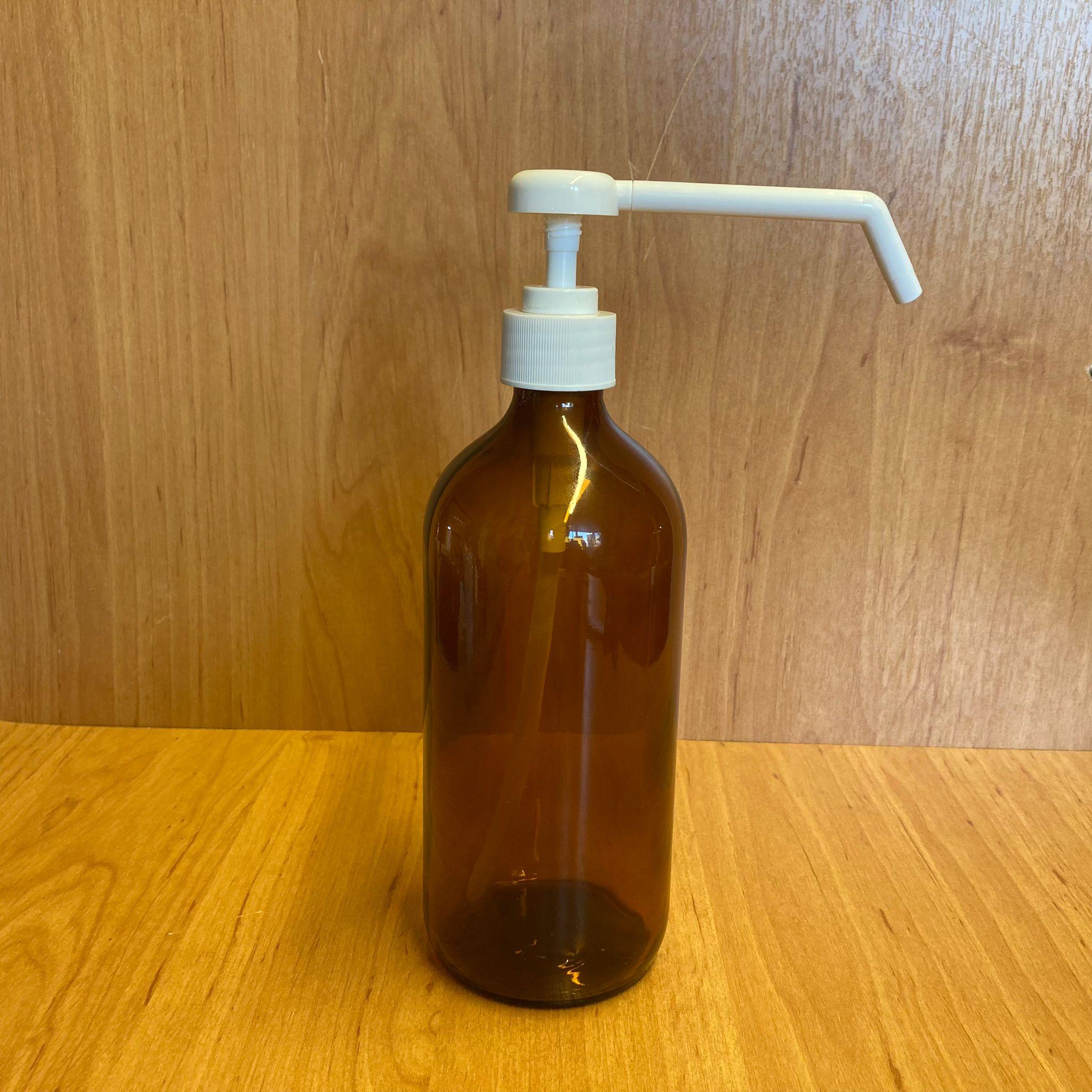 500 CC AMBER TOMBUL CAM ŞİŞE - BEYAZ DİSPANSİYER SPREY PÜSKÜRTÜCÜLÜ - 500 ML KAHVERENGİ SPREYLİ ŞİŞE