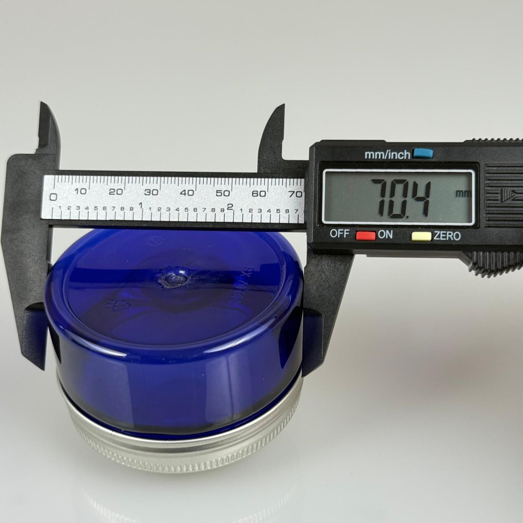 100 ML SERT PET KAVANOZ + GÜMÜŞ METAL KAPAK + İÇ TIPA - 100 CC KALIN MAVİ PLASTİK KAVANOZ GÜMÜŞ METAL KAPAKLI İÇ TIPALI TAKIM - KREM KAVANOZLARI