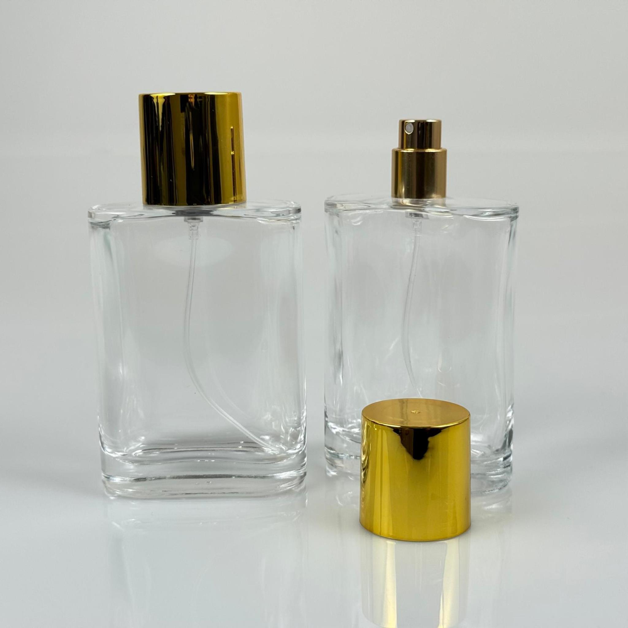100 ML YASSI MODEL CEO PARFÜM ŞİŞESİ + GOLD METAL SPREYLİ + GOLD GENİŞ KAPAKLI (AĞIZ 15 MM GEÇME KOLAY KAPAMA)