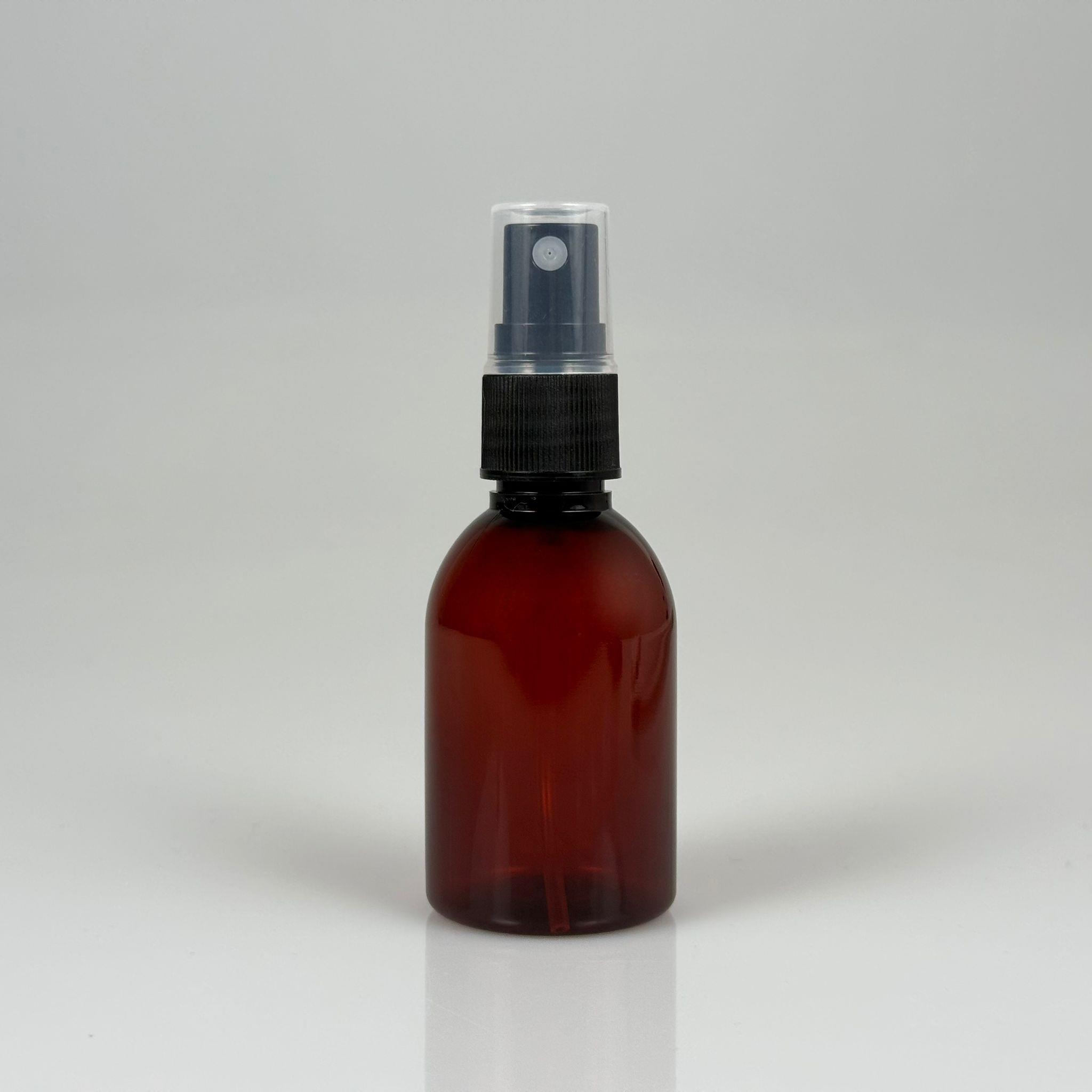 50 CC AMBER PET ŞİŞE - SİYAH SPREYLİ - 50 ML KAHVERENGİ PLASTİK ŞİŞE