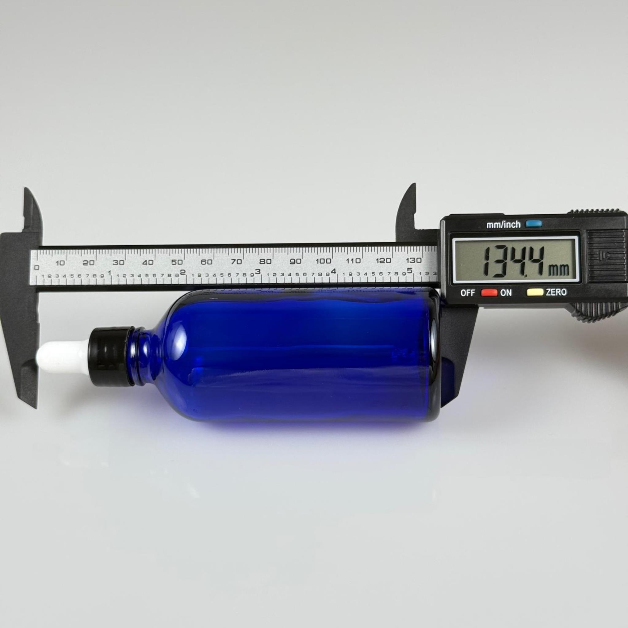 100 CC MAVİ CAM DAMLALIKLI ŞİŞE - BEYAZ  EMZİK + SİYAH DÜZ KAPAK + CAM PİPET TAKIM - 100 ML DAMLALIKLI ŞİŞE SETİ