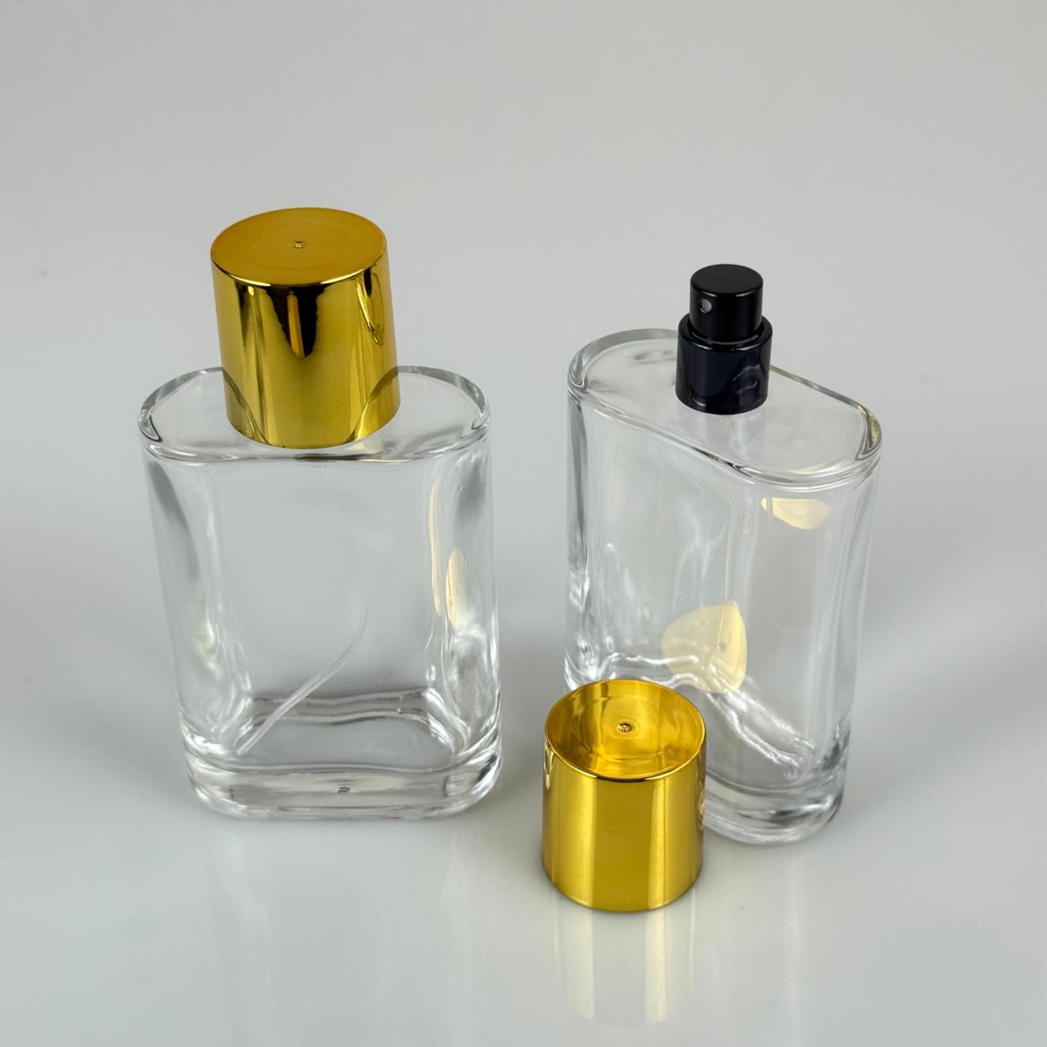 100 ML YASSI MODEL CEO PARFÜM ŞİŞESİ + SİYAH METAL SPREYLİ + GOLD GENİŞ KAPAKLI (AĞIZ 15 MM GEÇME KOLAY KAPAMA)