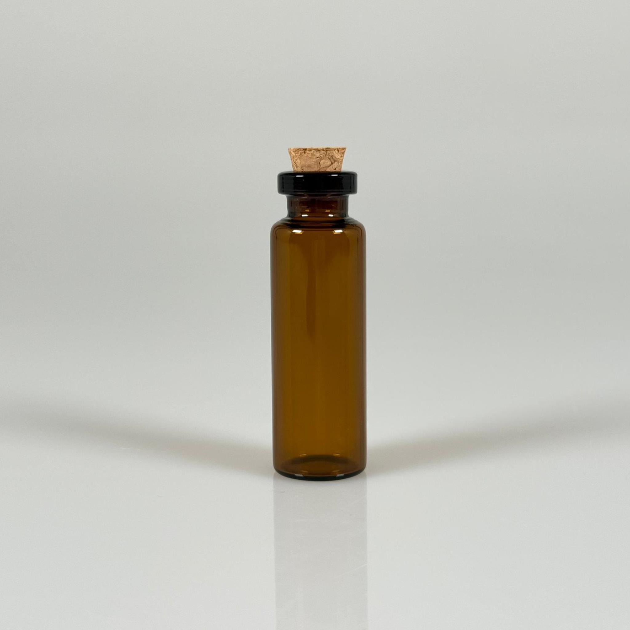 MİNİ CAM ŞİŞE MANTAR TIPALI 5 CC - anahtarlık, aksesuar. kolye, minyatür, mektup, tılsım vb için 5 ml amber küçük cam şişeler