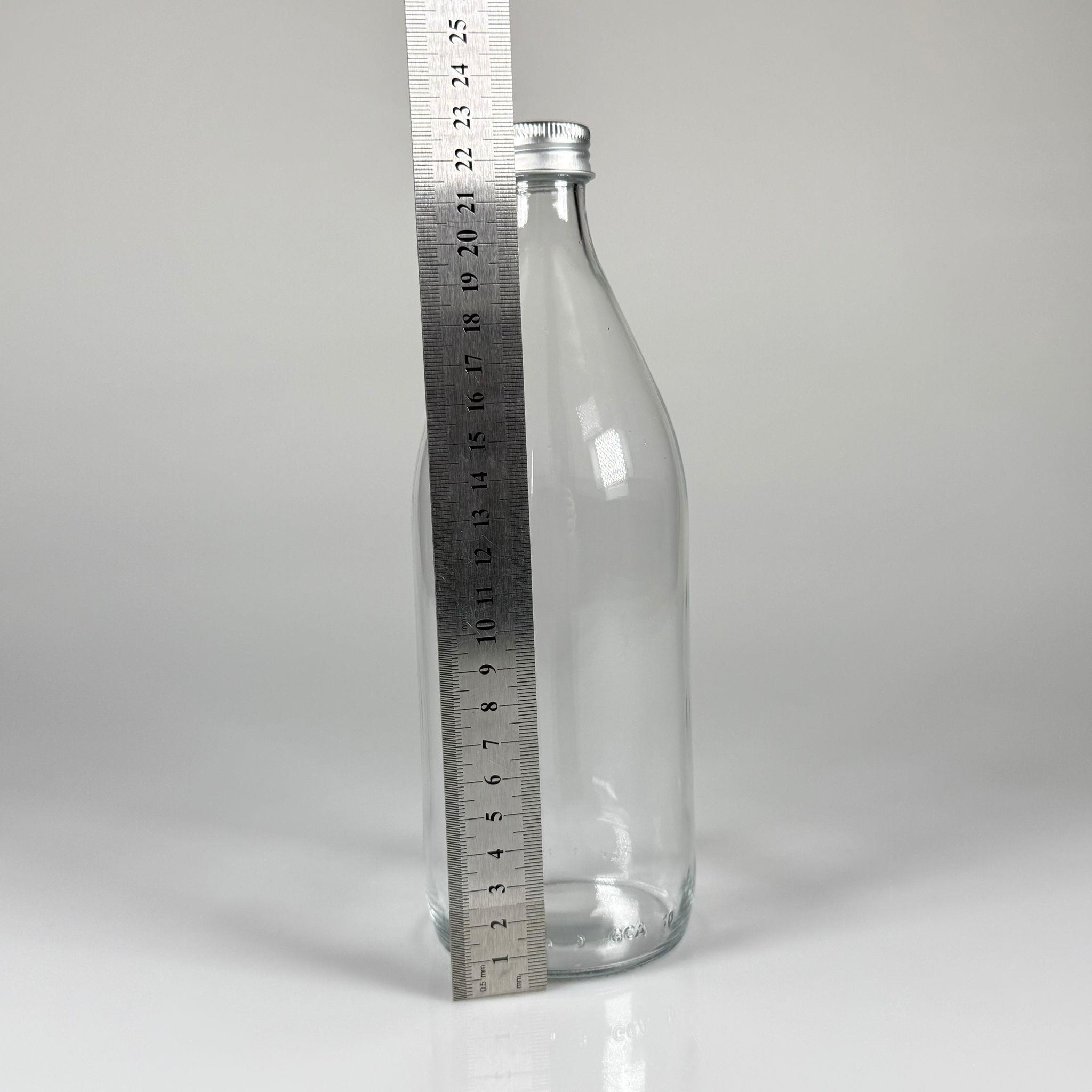 750 ML LÜKS CAM SU ŞİŞESİ - 750 CC BOŞ CAM SU ŞİŞELERİ - GÜMÜŞ ALÜMİNYUM METAL KAPAKLI (ELLE AÇILIP KAPANABİLİR) - RESTORAN, CAFE, OTEL VS İÇİN PREMİUM CAM ŞİŞE