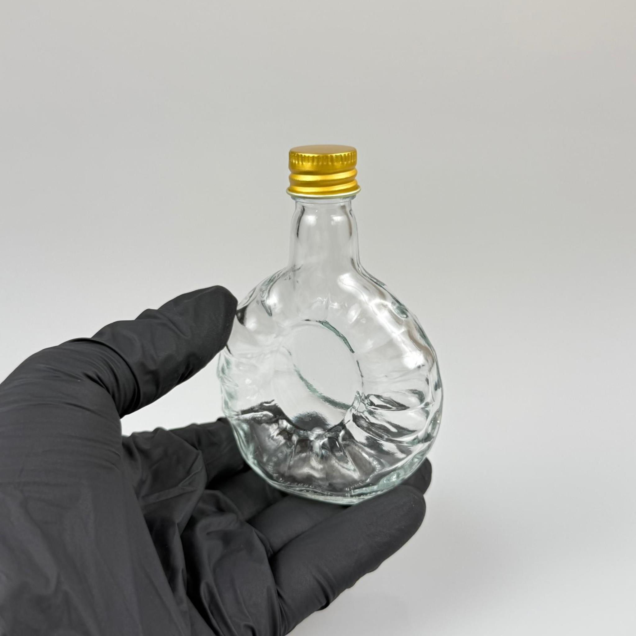 50 CC BOĞAZLI YASSI CAM ŞİŞE - GOLD METAL KAPAKLI KOLONYA TIPALI - 50 ML PRESTİJLİ ŞİŞE
