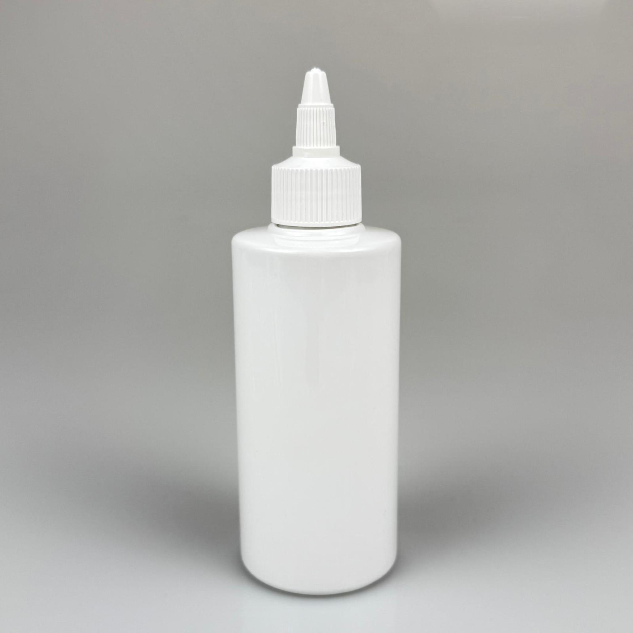 YAĞ, SOS, ACI SOS, SİRKE, SRIRACHA, MÜREKKEP, TUTKAL AKITICI VB BOŞ ŞİŞELERİ - BEYAZ SİVRİ TWİST AKITICI KAPAK + 200 ML BEYAZ KÜT PET PLASTİK ŞİŞE TAKIM