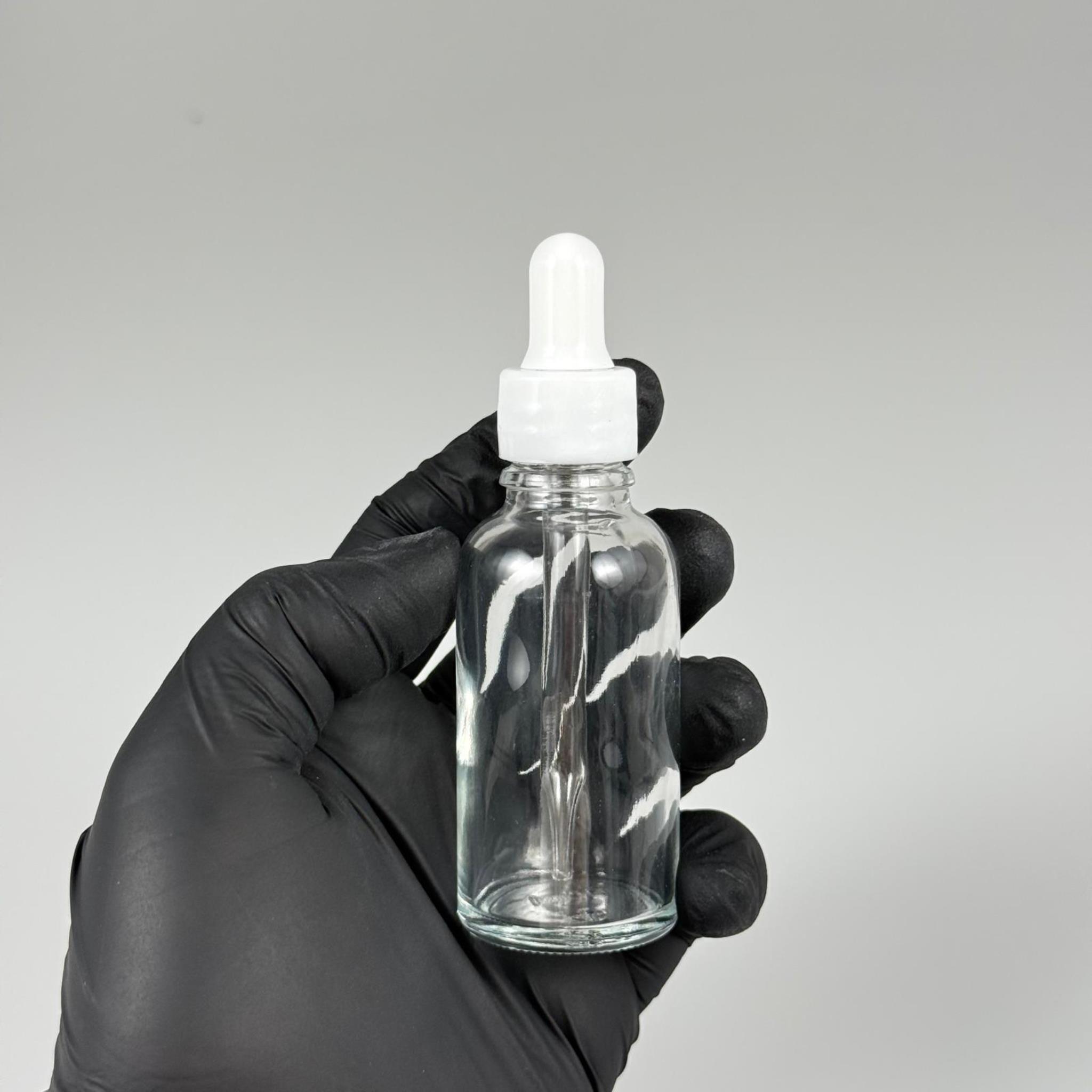 30 CC ŞEFFAF İNCE UÇLU CAM DAMLALIKLI ŞİŞE - BEYAZ EMZİK + BEYAZ DÜZ KAPAK + CAM PİPET TAKIM - 30 ML ŞEFFAF DAMLALIKLI ŞİŞE SETİ