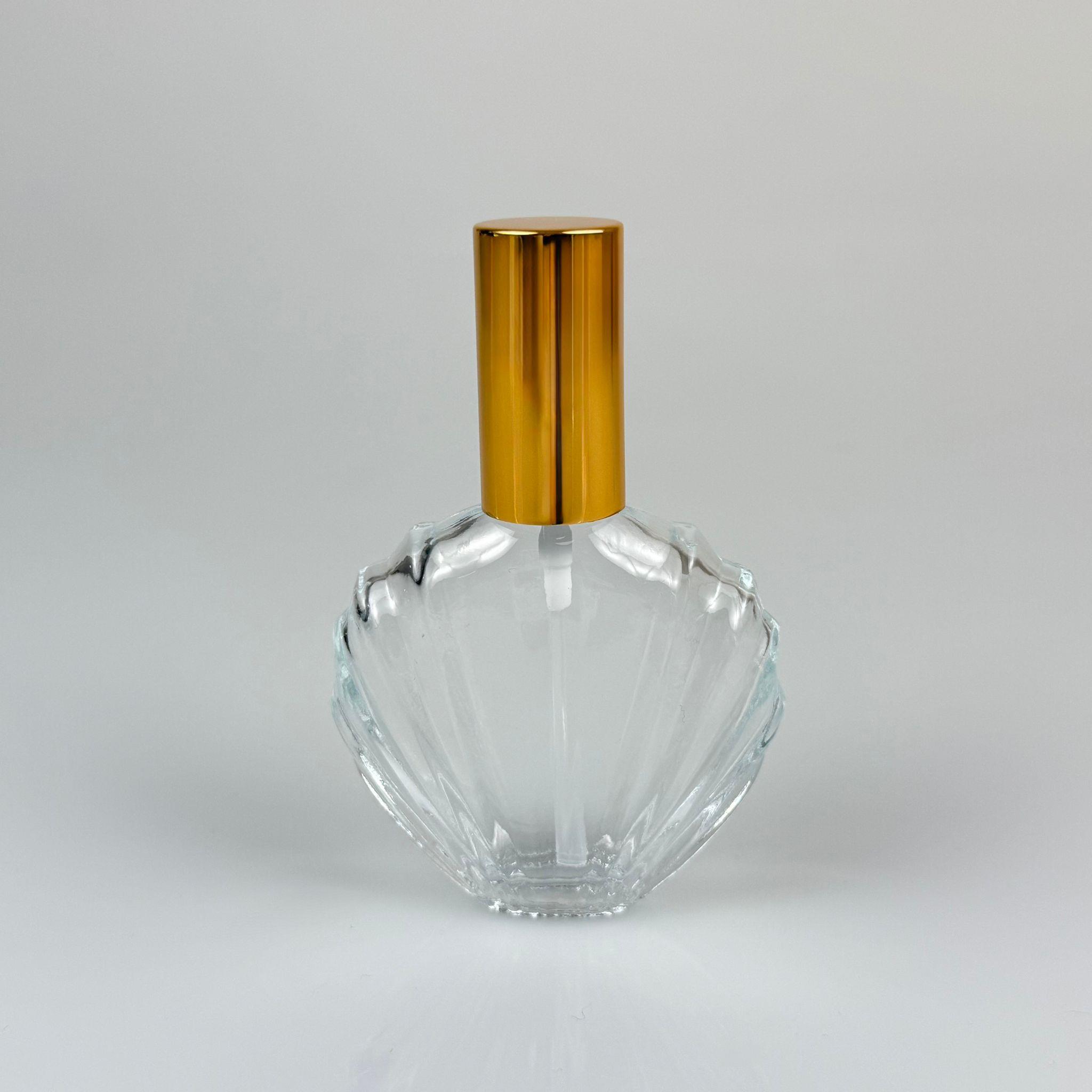 45 CC İSTİRİDYE MODEL CAM ŞİŞE - VİDALI GOLD SPREYLİ PARFÜM KOLONYA ŞİŞESİ TAKIM - 45 ML PRESTİJLİ ŞİŞE