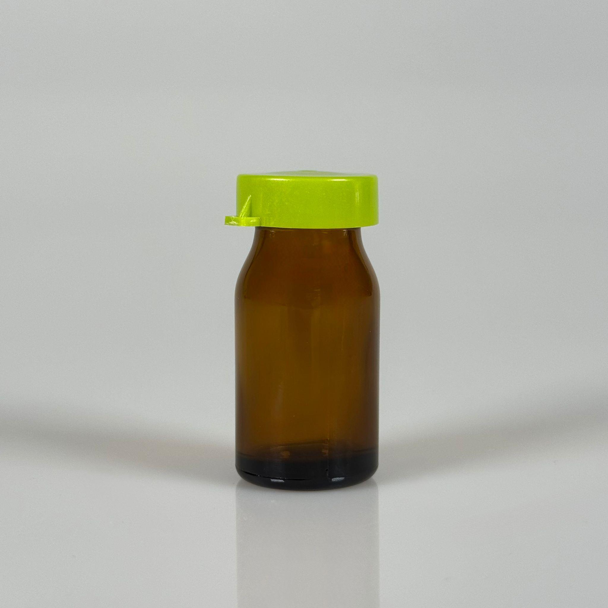 8 CC AMBER KAHVERENGİ CAM PENİSİLİN FLAKON ŞİŞE - 8 ML CAM ŞİŞE YEŞİL SIZDIRMAZ KAPAKLI