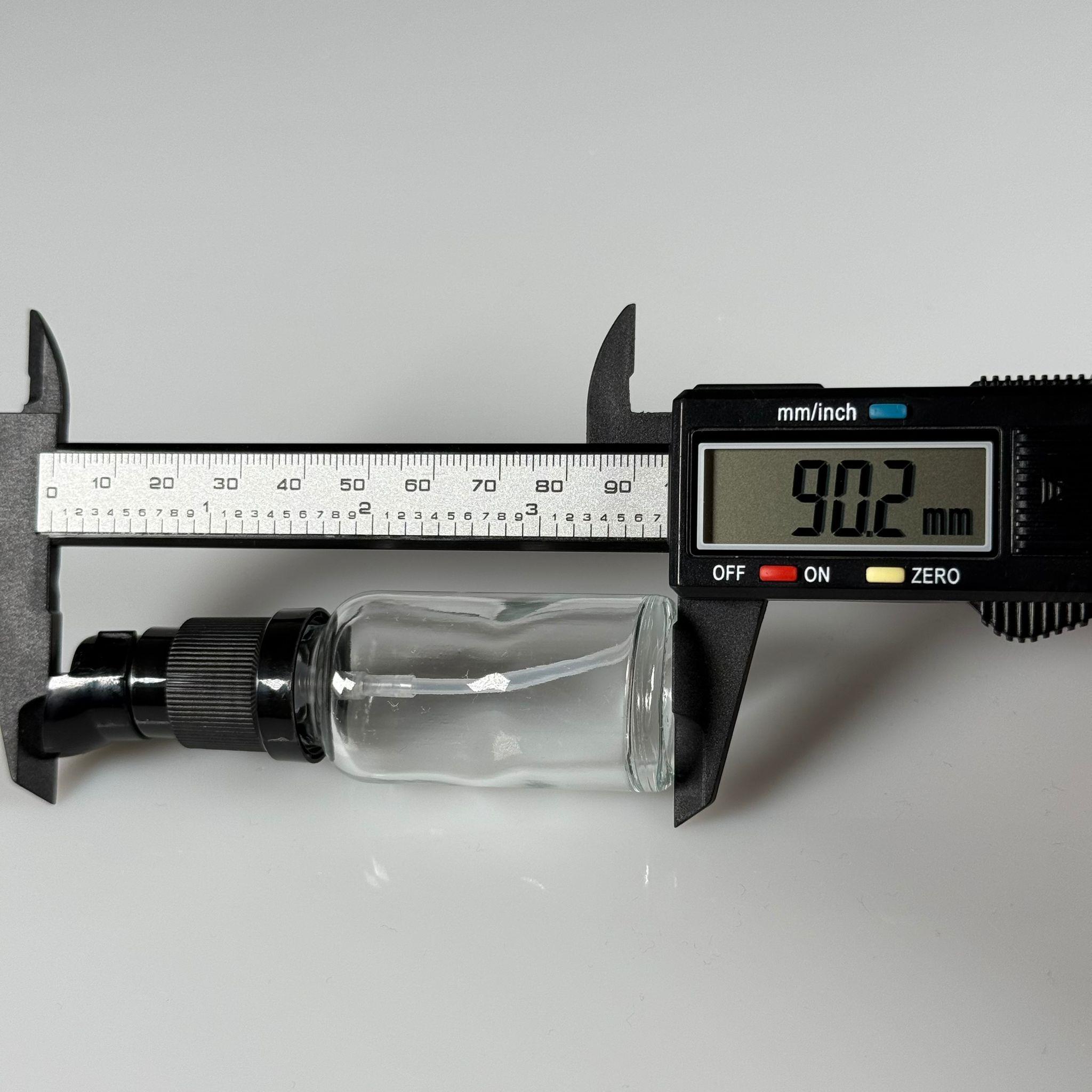 20 CC ŞEFFAF CAM ŞİŞE - SIZDIRMAZ ETEKLİ SİYAH LOSYON POMPALI TAKIM - 20 ML LOSYON ŞİŞESİ - YAĞ, KREM GİBİ YOĞUN KIVAMLI SIVILAR İÇİN CAM AMBALAJ