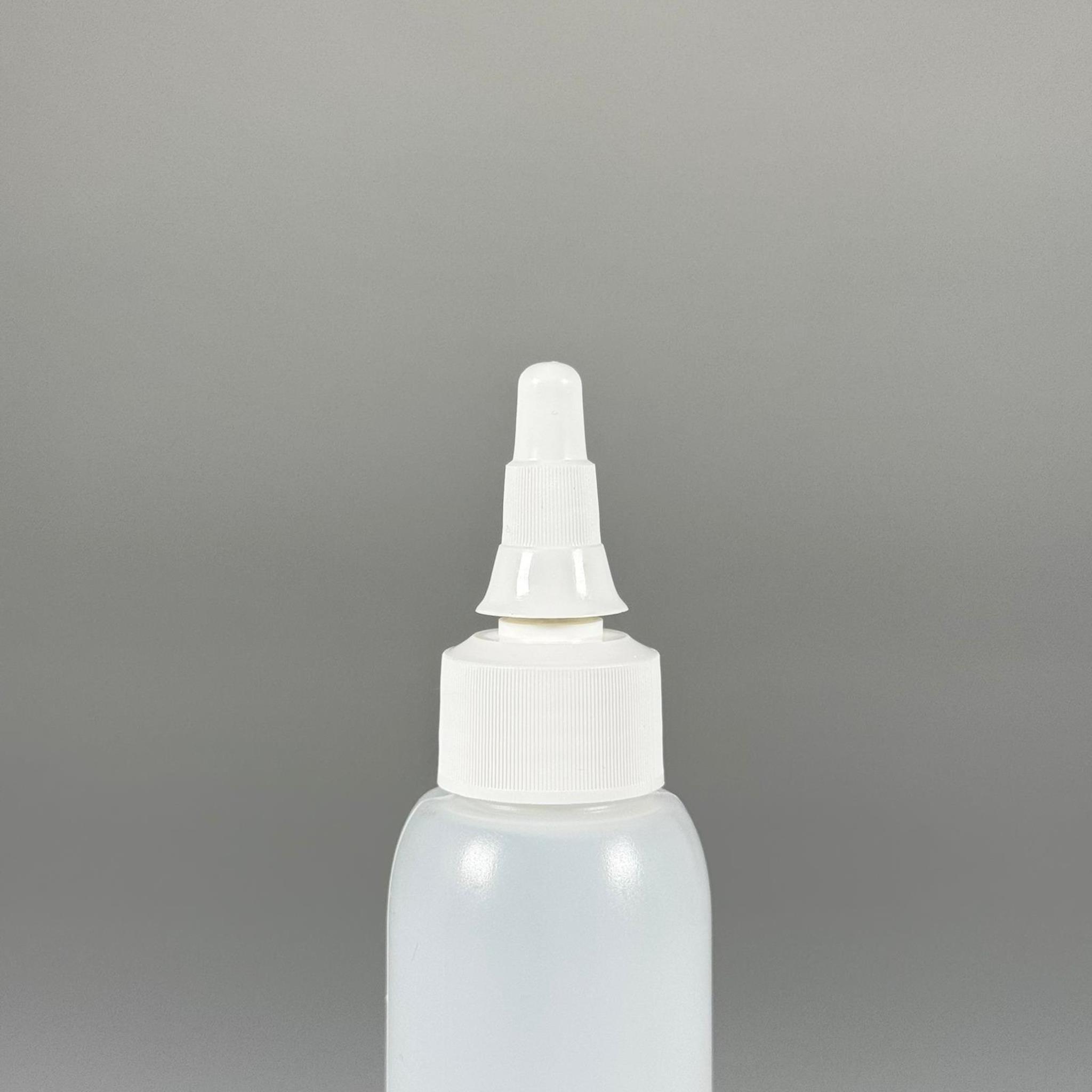 100 ML SIKILABİLİR YUMUŞAK PE PLASTİK ŞİŞE - BEYAZ ASANSÖR SİVRİ KARTUŞ KAPAKLI - 100 cc sos, yağ, kartuş, mürekkep vb için boş şişeler