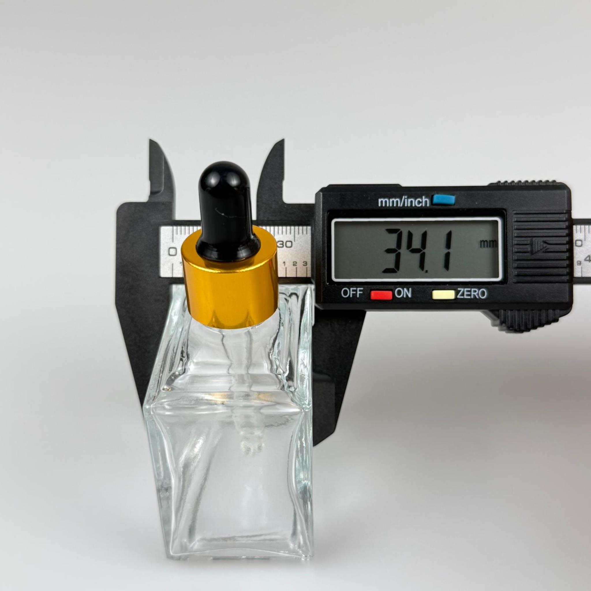 50 CC KÖŞELİ PRİZMA PRESTİJLİ CAM DAMLALIKLI ŞİŞE - SİYAH EMZİK - GOLD METALİK KAPAK - 50 ML CAM DAMLALIKLI ŞİŞE - DAMLALIKLI BOŞ ŞİŞE