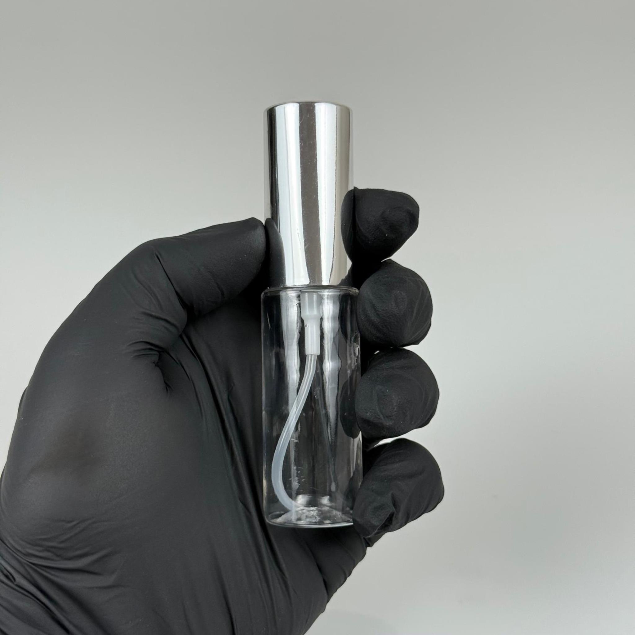 20 ML PET KOLONYA, PARFÜM VB ŞİŞELERİ - METAL ALÜMİNYUM GÜMÜŞ KAPAK + VİDALI SPREY + 20 CC UZUN MODEL ŞİŞE SET TAKIM