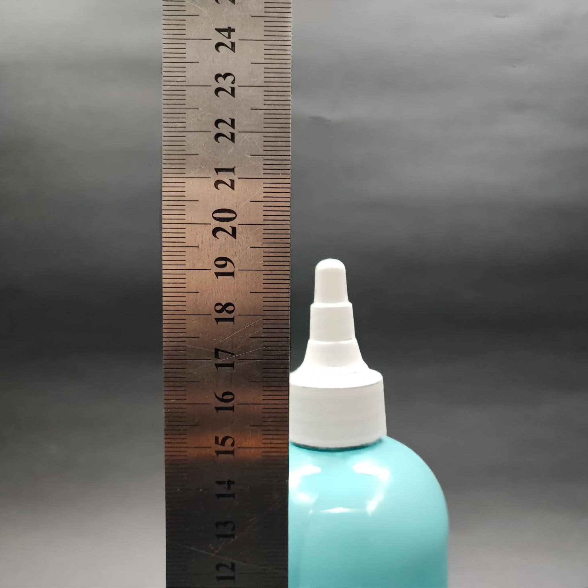 400 CC OVAL BOYUNLU SİLİNDİR PET ŞİŞE (30 GR) - BEYAZ ASANSÖR KAPAKLI - 400 ML PLASTİK ŞİŞE - TURKUAZ