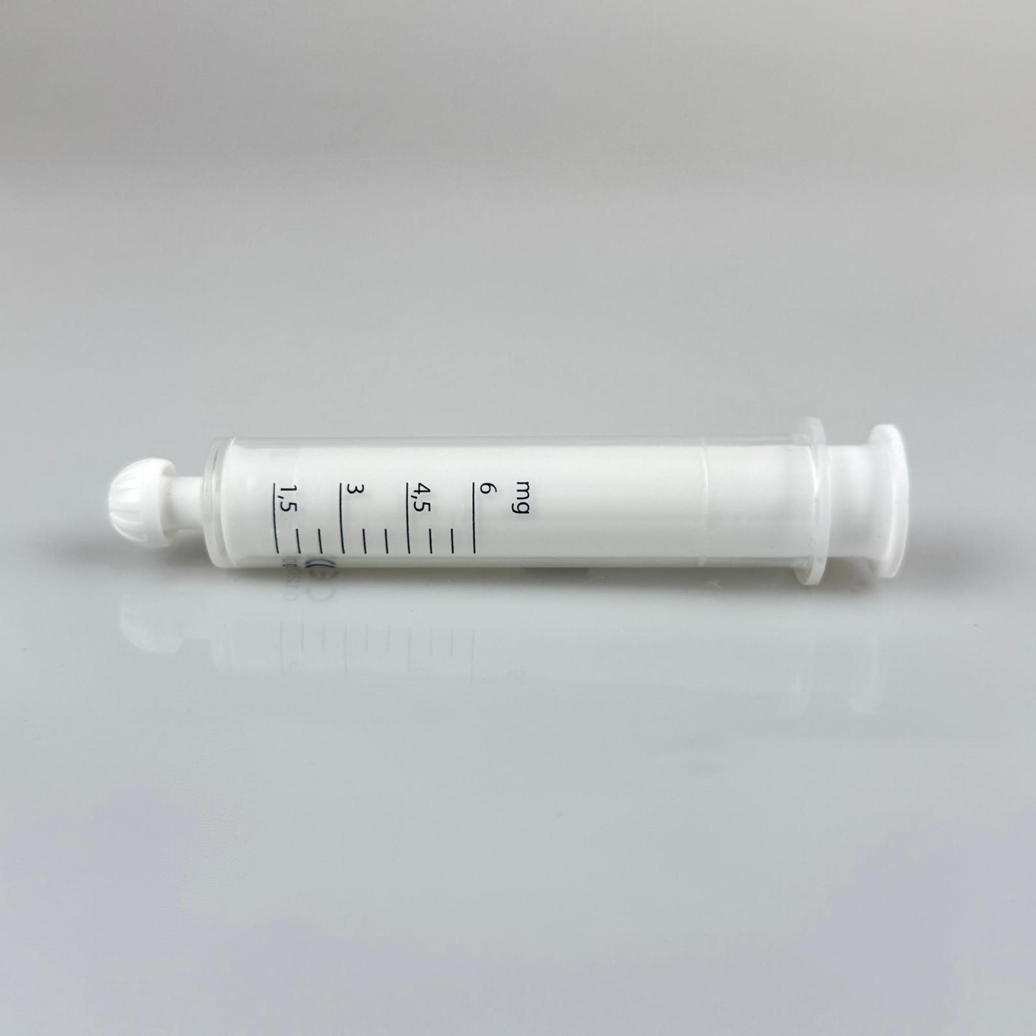 DOZAJ PİPETİ - 6 ML - PLASTİK ENJEKTÖR, ÖLÇÜLÜ ŞURUP ŞIRINGASI, ORAL İLAÇ PİPET (UCU BEYAZ TIPALI)