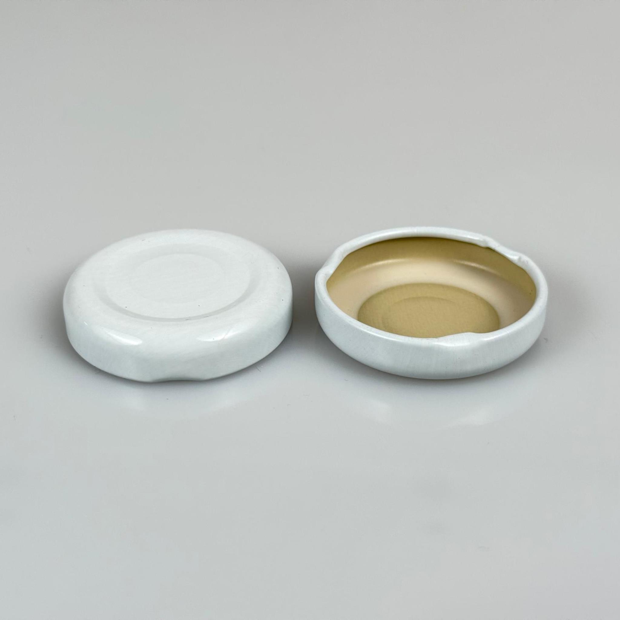 38 MM TWİST-OFF BEYAZ DÜĞMELİ (MC038RUB467) - RP10 SİLGAN - EMNİYET DÜĞMELİ - TİKTAK KAPAK - BOTUNLU KAPAK