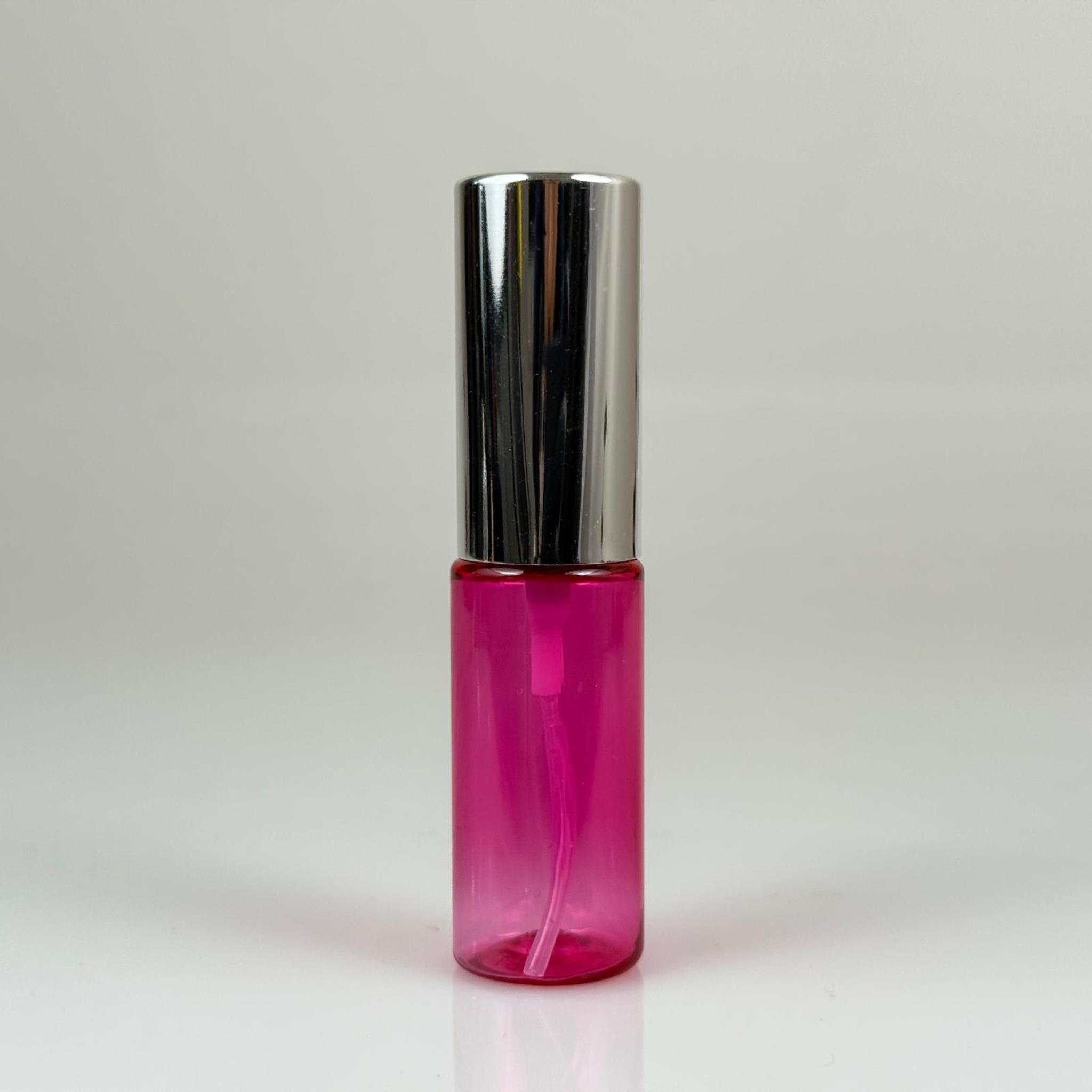15 ML PET KOLONYA, PARFÜM VB ŞİŞELERİ - METAL ALÜMİNYUM GÜMÜŞ KAPAK + VİDALI SPREY + 15 CC PEMBE ŞİŞE SET TAKIM