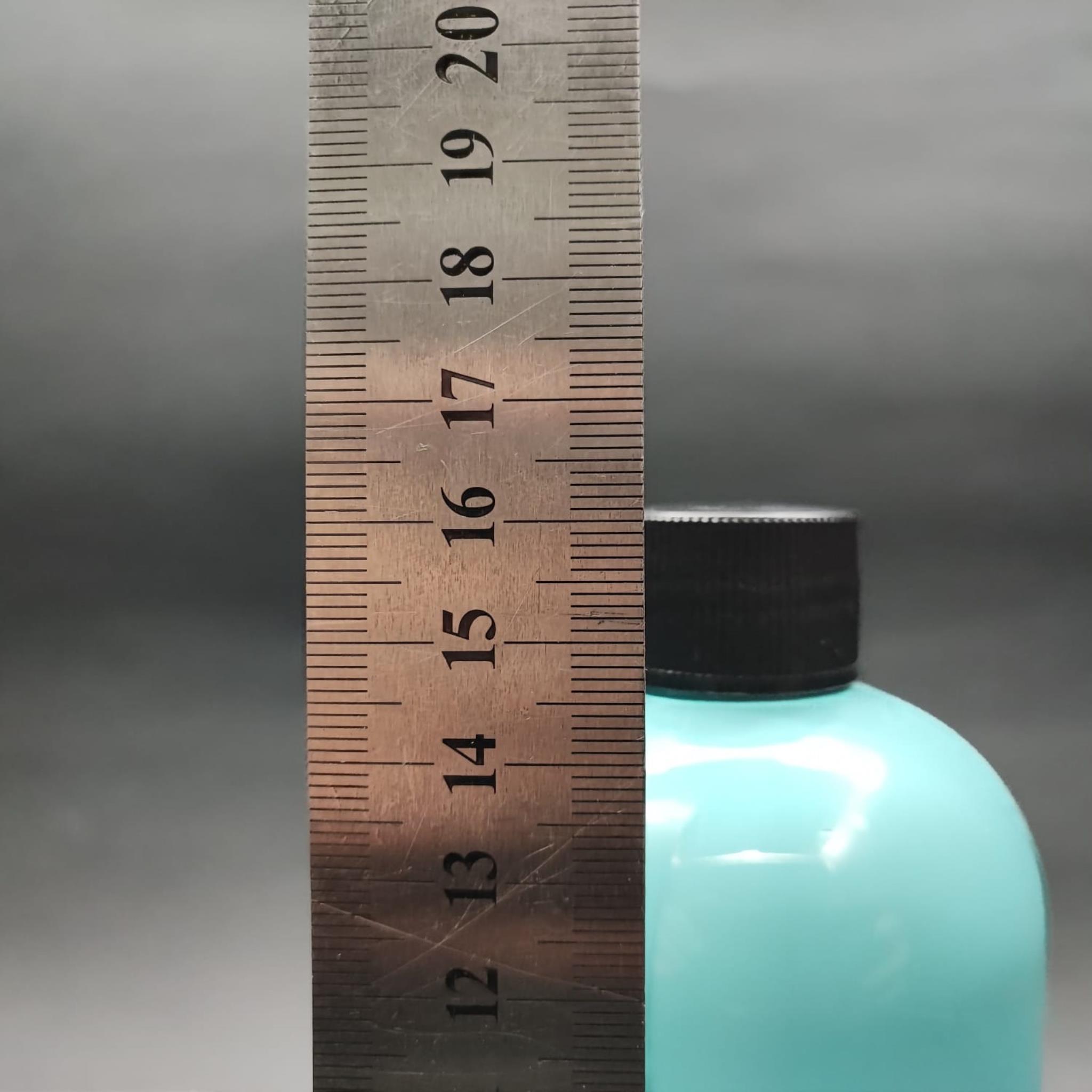 400 CC OVAL BOYUNLU SİLİNDİR PET ŞİŞE (30 GR) - CONTALI SİYAH KAPAKLI - 400 ML PLASTİK ŞİŞE - TURKUAZ