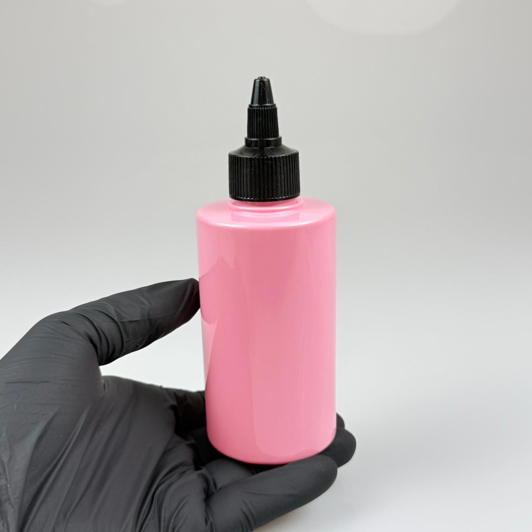 YAĞ, SOS, ACI SOS, SİRKE, SRIRACHA, MÜREKKEP, TUTKAL AKITICI VB BOŞ ŞİŞELERİ - SİYAH SİVRİ TWİST AKITICI KAPAK + 200 ML KÜT PEMBE SERT PET PLASTİK ŞİŞE TAKIM