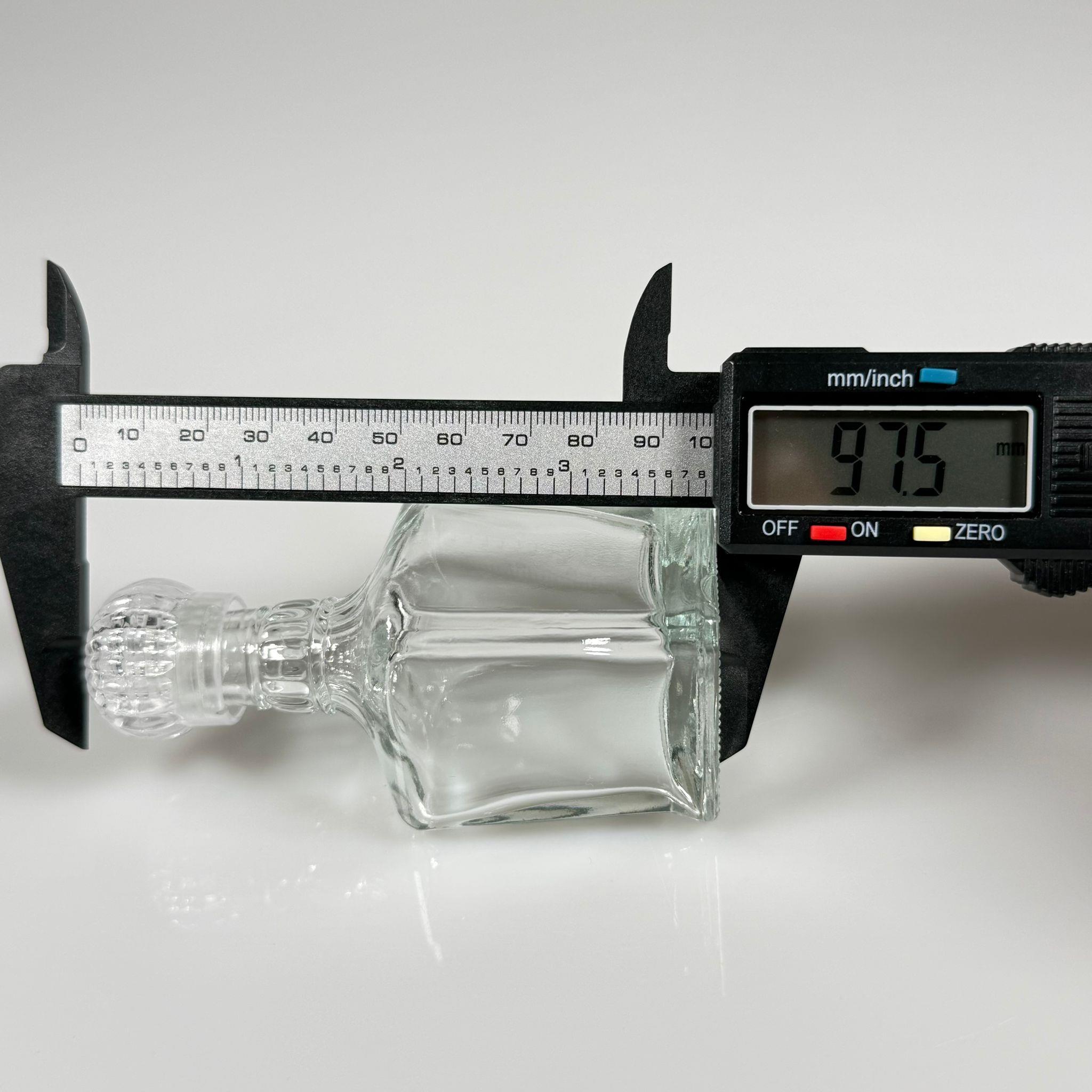 50 CC BOĞAZLI KONİK CAM ŞİŞE - KRİSTAL KAPAKLI KOLONYA TIPALI - 50 ML PRESTİJLİ ŞİŞE