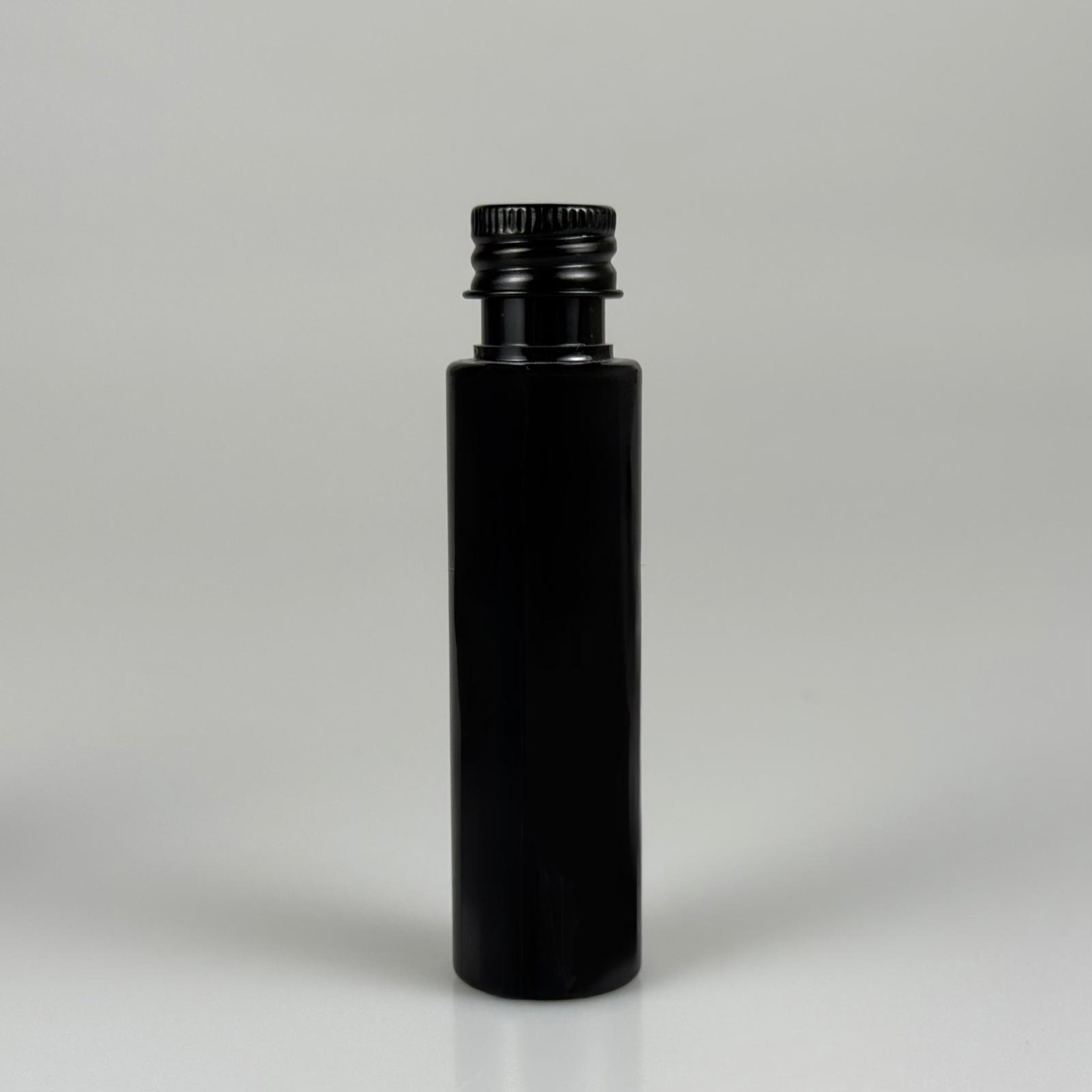 35 CC PET ŞİŞE - KÖPÜK CONTALI SİYAH ALÜMİNYUM METAL KAPAKLI TAKIM - 35 ML SİYAH PET ŞİŞE