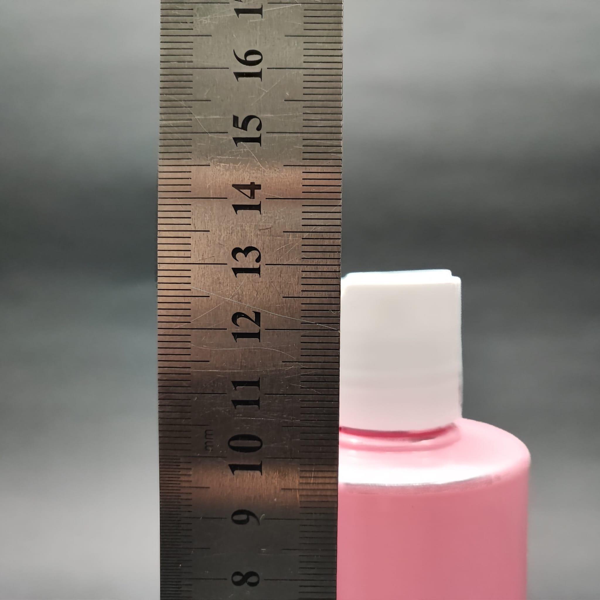 200 CC KÜT BOYUNLU UZUN SİLİNDİR PET ŞİŞE (24 GR) - BEYAZ DİSKTOP ŞAMPUAN KAPAKLI - 200 ML PLASTİK ŞİŞE - PEMBE