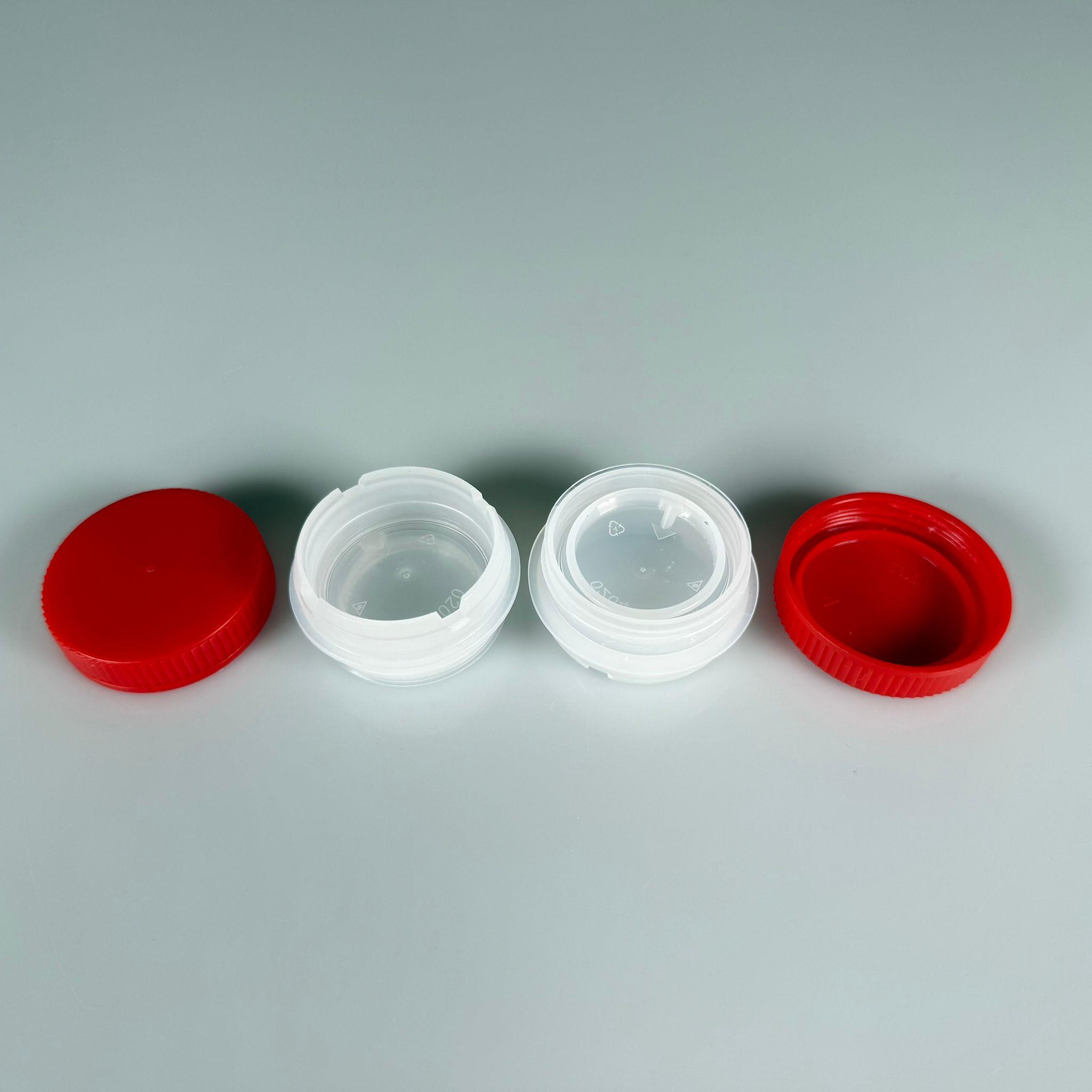 42 MM KIRMIZI TENEKE KAPAK - (42 MM DELME ÇAPI OLAN TENEKELER İÇİN VİDALI TENEKE KAPAĞI) VUP / SK43 BERİCAP