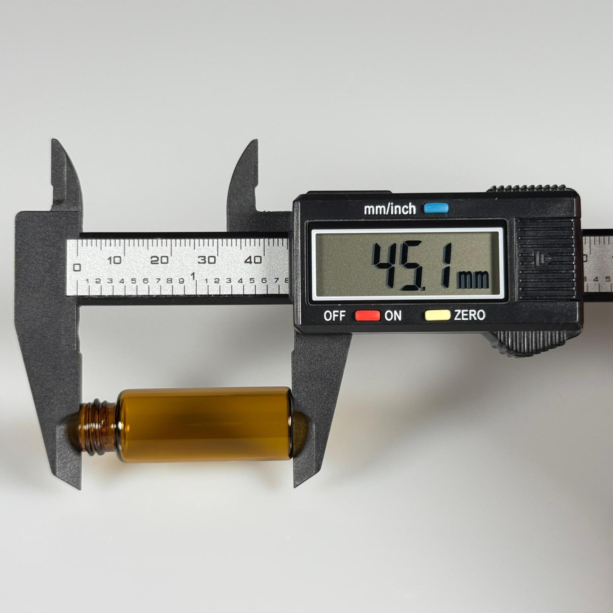 5 CC AMBER CAM ŞİŞE - 14 MM VİDALI AĞIZ - KAPAKSIZ 5 ML CAM ŞİŞE