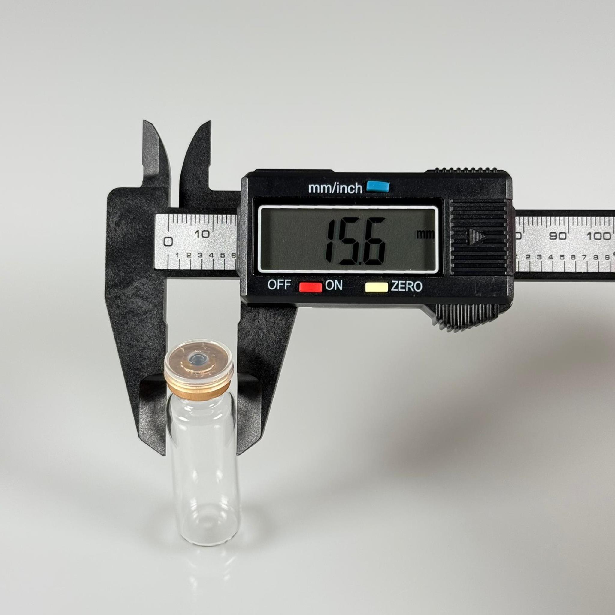 5 ML vial flakon şişe - 13 ağız 5 cc şeffaf cam ilaç şişesi + kauçuk butil enjektör tıpası + gold alüminyum kapaklı takım