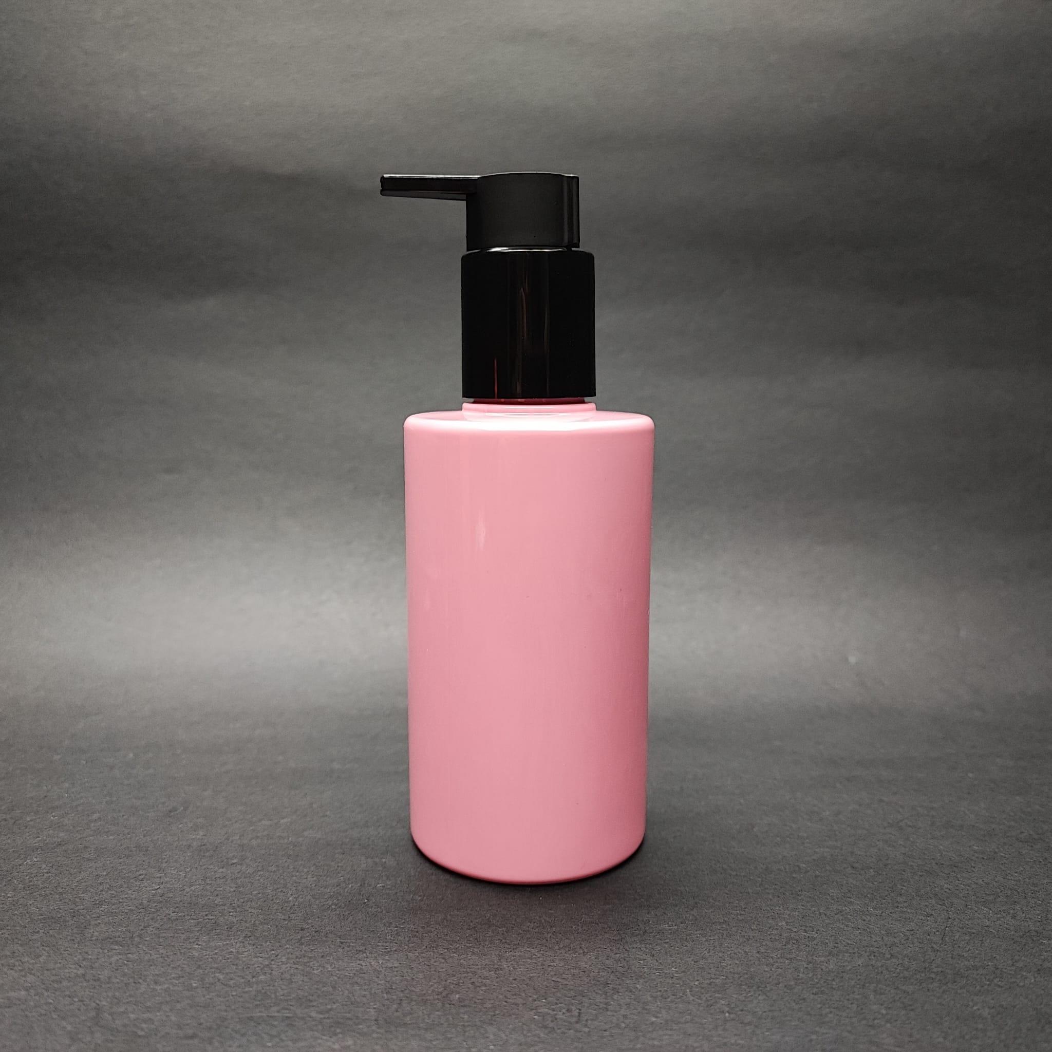 200 CC KÜT BOYUNLU SİLİNDİR PET ŞİŞE (24 GR) - SİYAH XAVIER LOSYON POMPALI - 200 ML PLASTİK ŞİŞE - PEMBE
