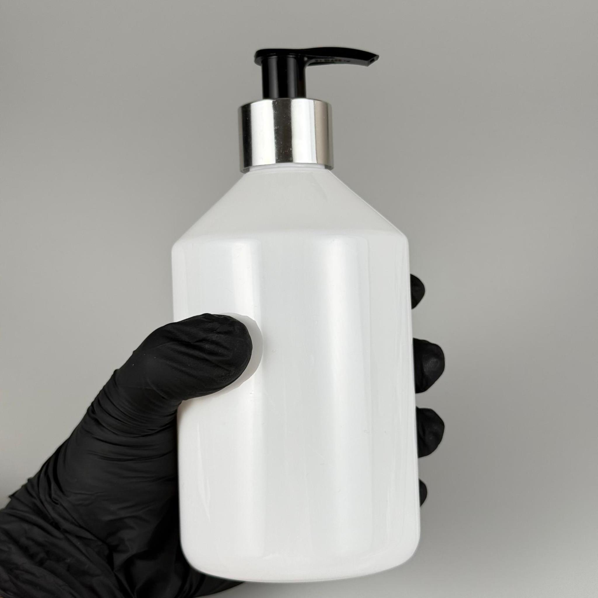 500 CC BEYAZ PET ŞİŞE - 500 ML BEYAZ PLASTİK ŞİŞE GÜMÜŞ POMPALI - SIVI SABUN POMPALI PLASTİK ŞİŞE